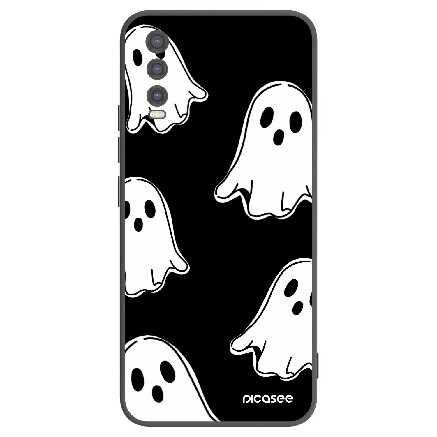 Picasee Μαύρη θήκη σιλικόνης για Vivo Y20s - Black ghosts