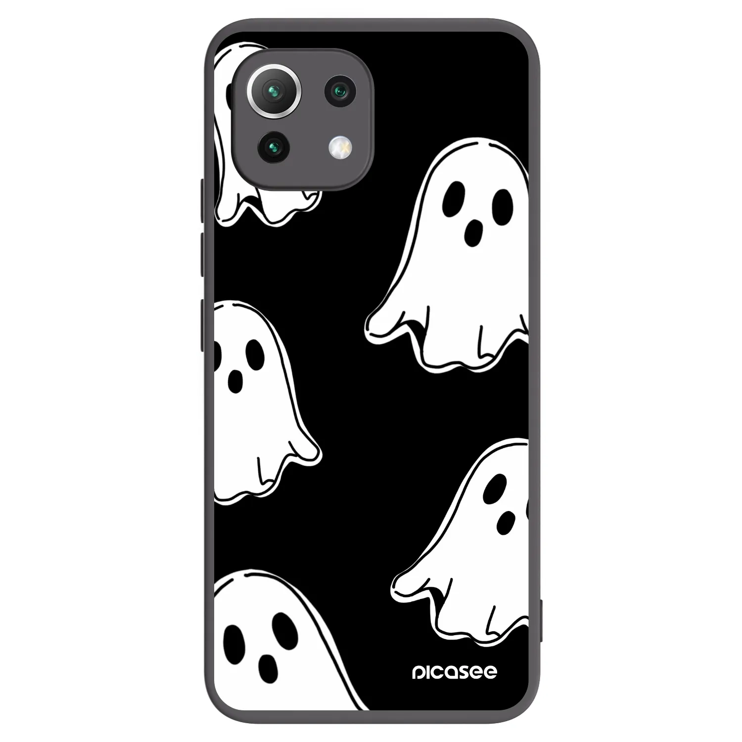 Picasee Μαύρη θήκη σιλικόνης για Xiaomi 11 Lite 5G NE - Black ghosts
