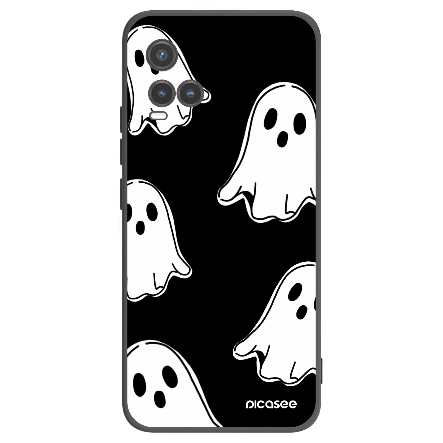 Picasee Μαύρη θήκη σιλικόνης για Vivo Y33s - Black ghosts
