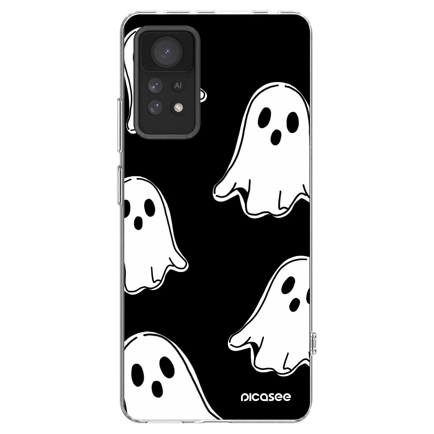 Picasee διαφανής θήκη σιλικόνης Xiaomi Redmi Note 11 Pro 5G - Black ghosts