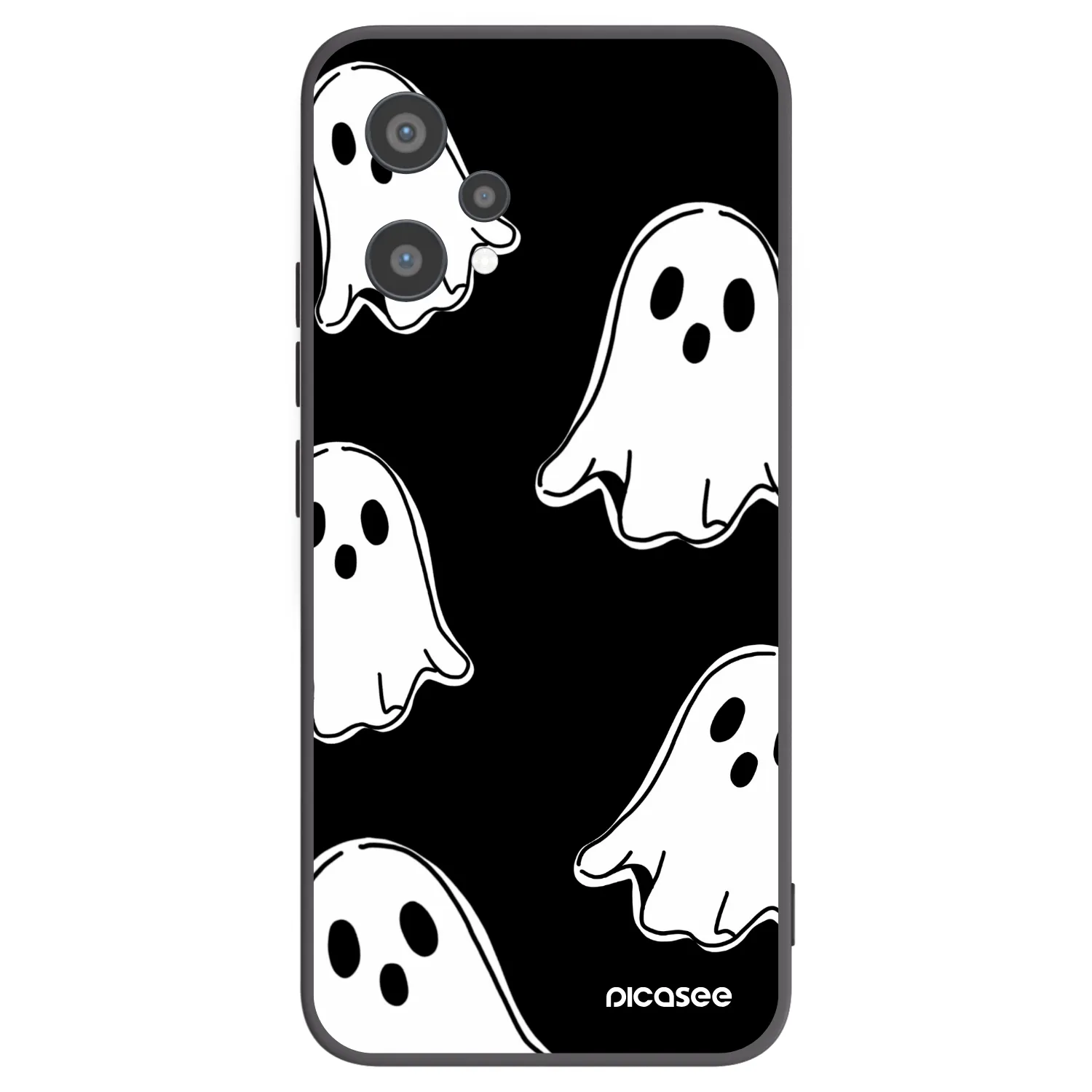 Picasee Μαύρη θήκη σιλικόνης για Realme 9 Pro 5G - Black ghosts