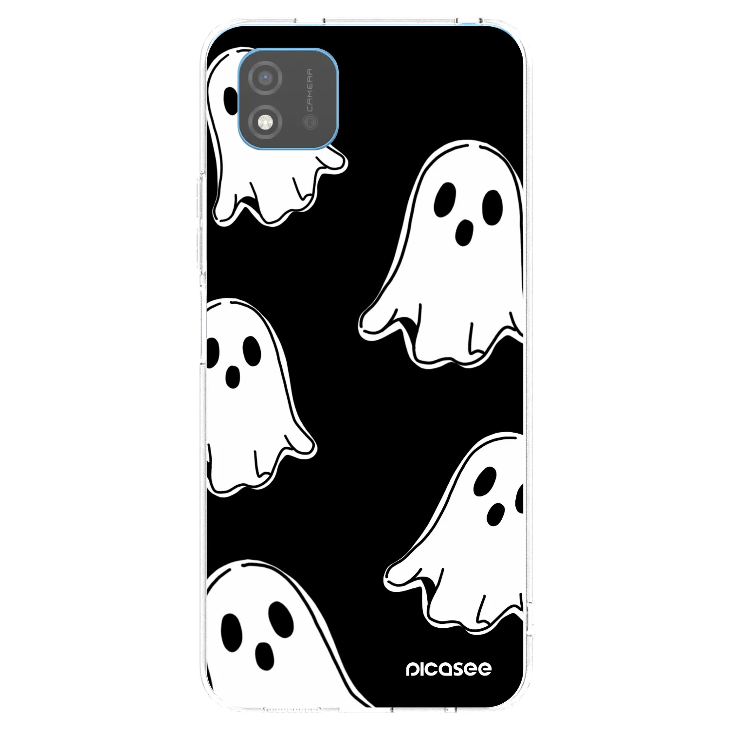 Picasee διαφανής θήκη σιλικόνης Realme C11 (2021) - Black ghosts