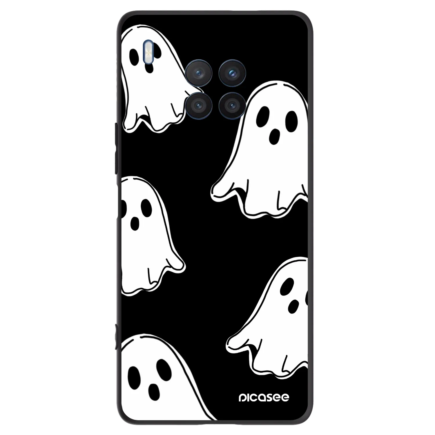 Picasee Μαύρη θήκη σιλικόνης για Honor 50 Lite - Black ghosts