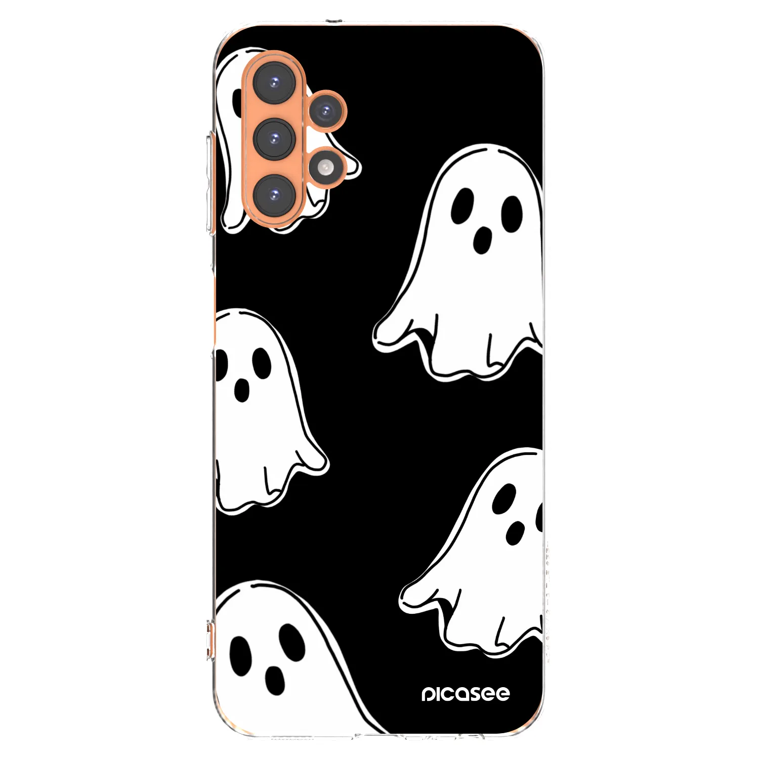 Picasee διαφανής θήκη σιλικόνης Samsung Galaxy A13 4G A135 - Black ghosts