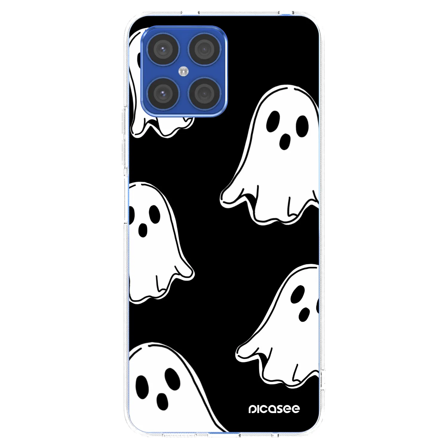 Picasee διαφανής θήκη σιλικόνης Honor X8 4G - Black ghosts