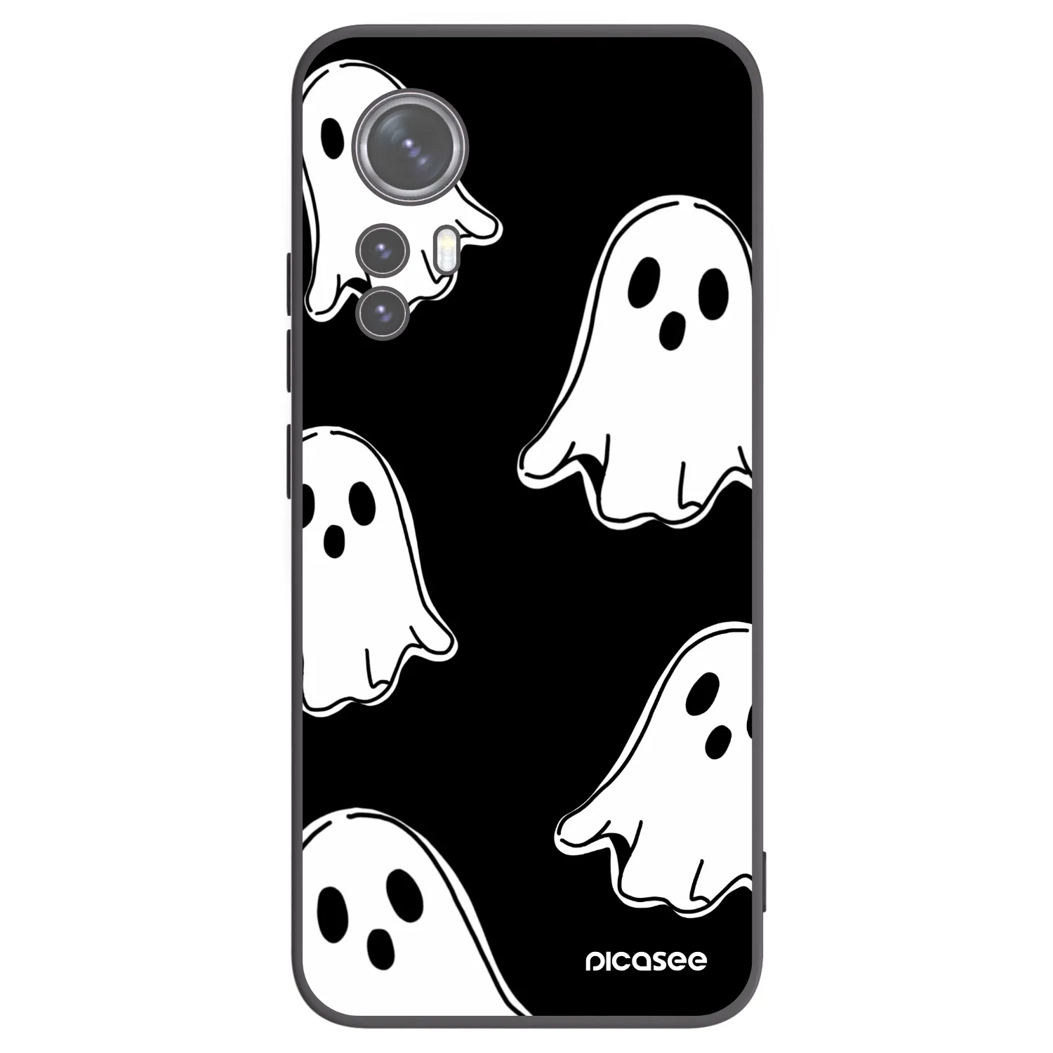 Picasee Μαύρη θήκη σιλικόνης για Xiaomi 12X - Black ghosts