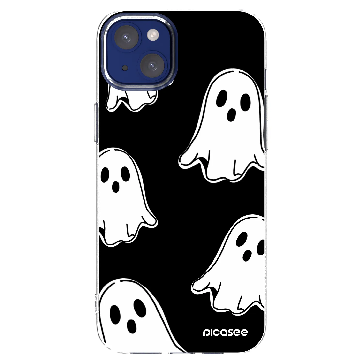 Picasee διαφανής θήκη σιλικόνης Apple iPhone 14 Plus - Black ghosts