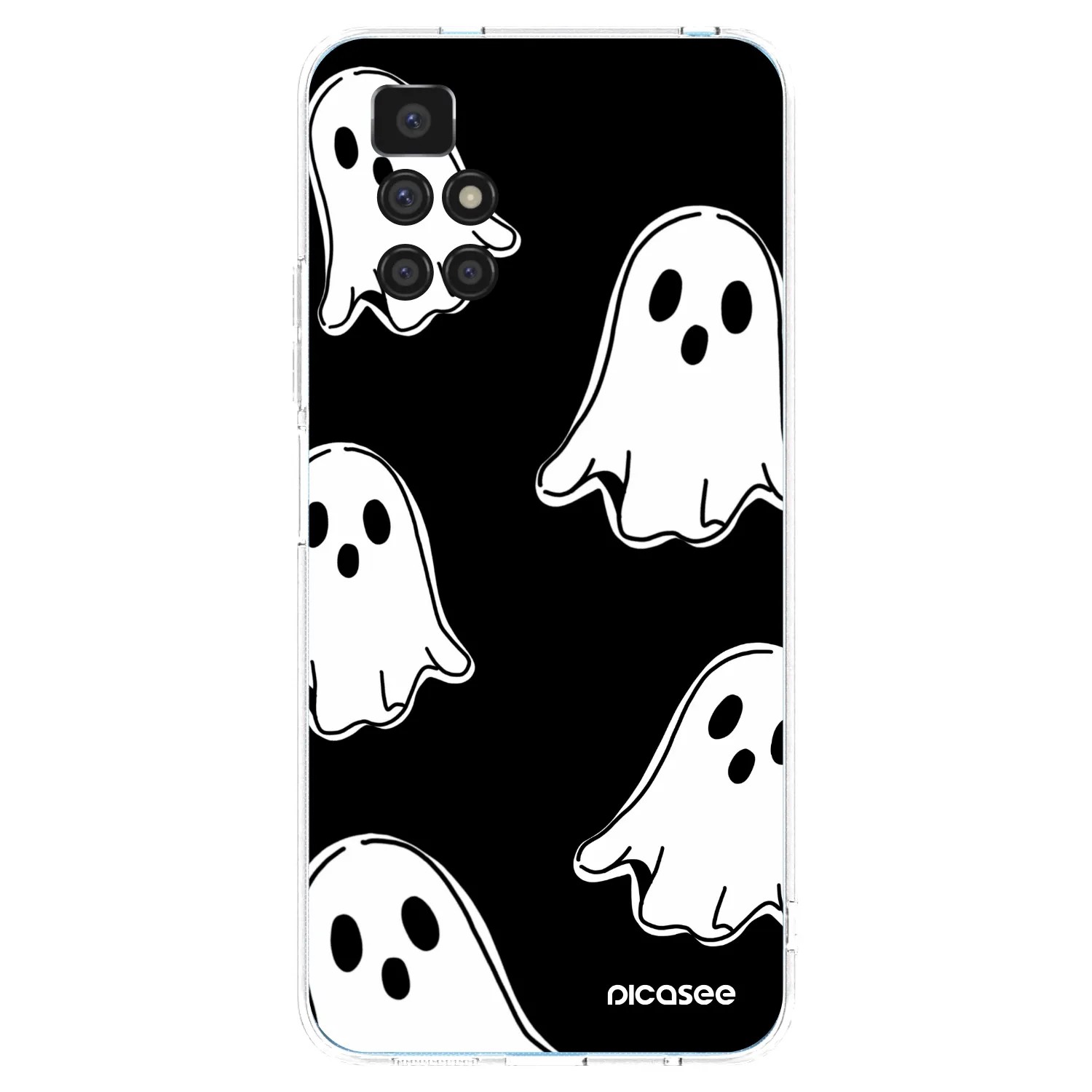Picasee διαφανής θήκη σιλικόνης Xiaomi Redmi 10 (2022) - Black ghosts