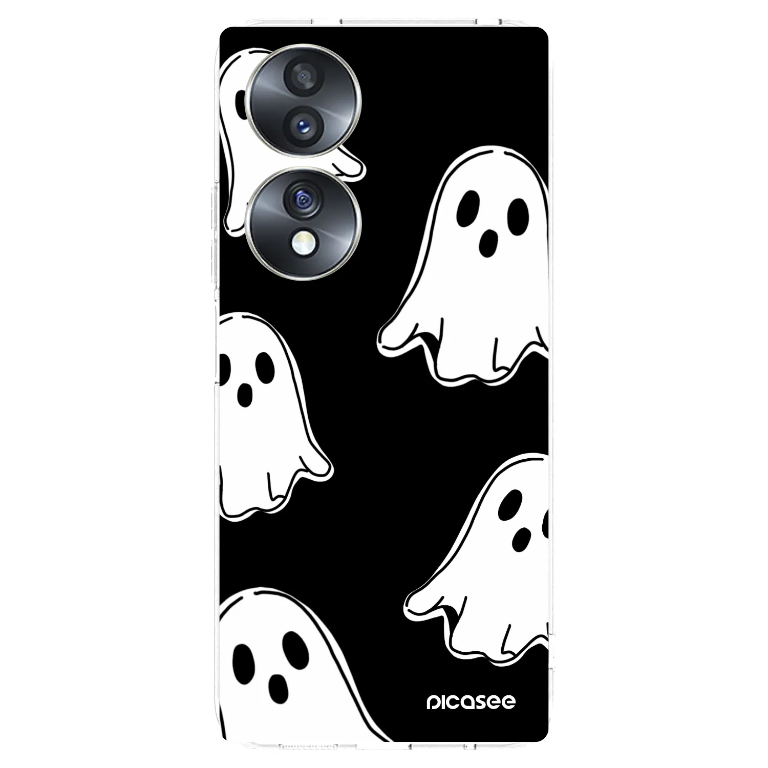 Picasee διαφανής θήκη σιλικόνης Honor 70 - Black ghosts