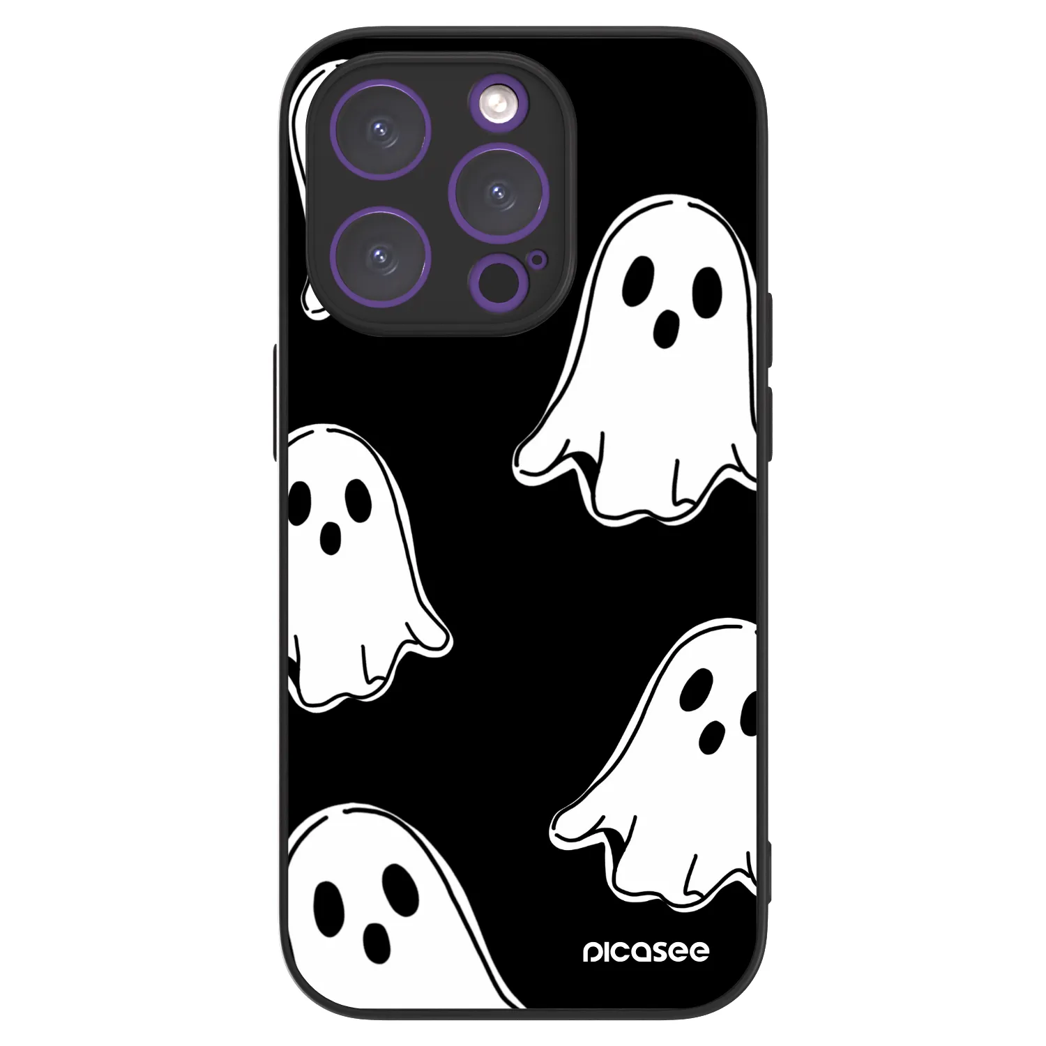 Picasee ULTIMATE CASE MagSafe pro Apple iPhone 14 Pro - Black ghosts