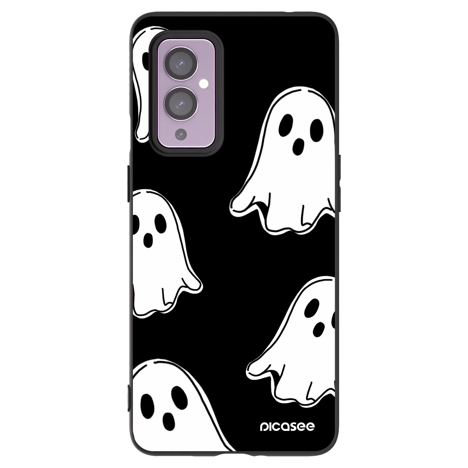 Picasee Μαύρη θήκη σιλικόνης για OnePlus 9 - Black ghosts