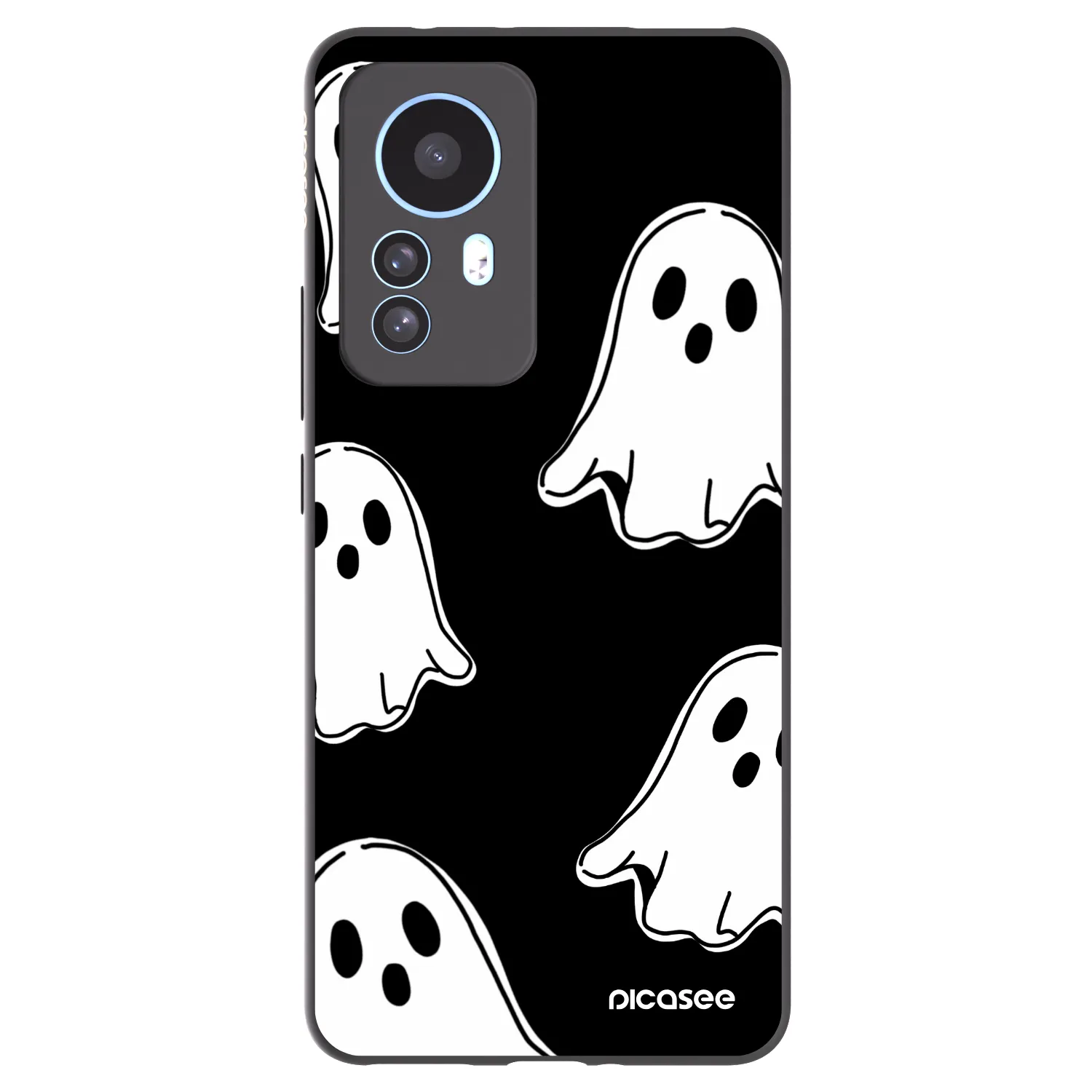 Picasee Μαύρη θήκη σιλικόνης για Xiaomi 12T - Black ghosts