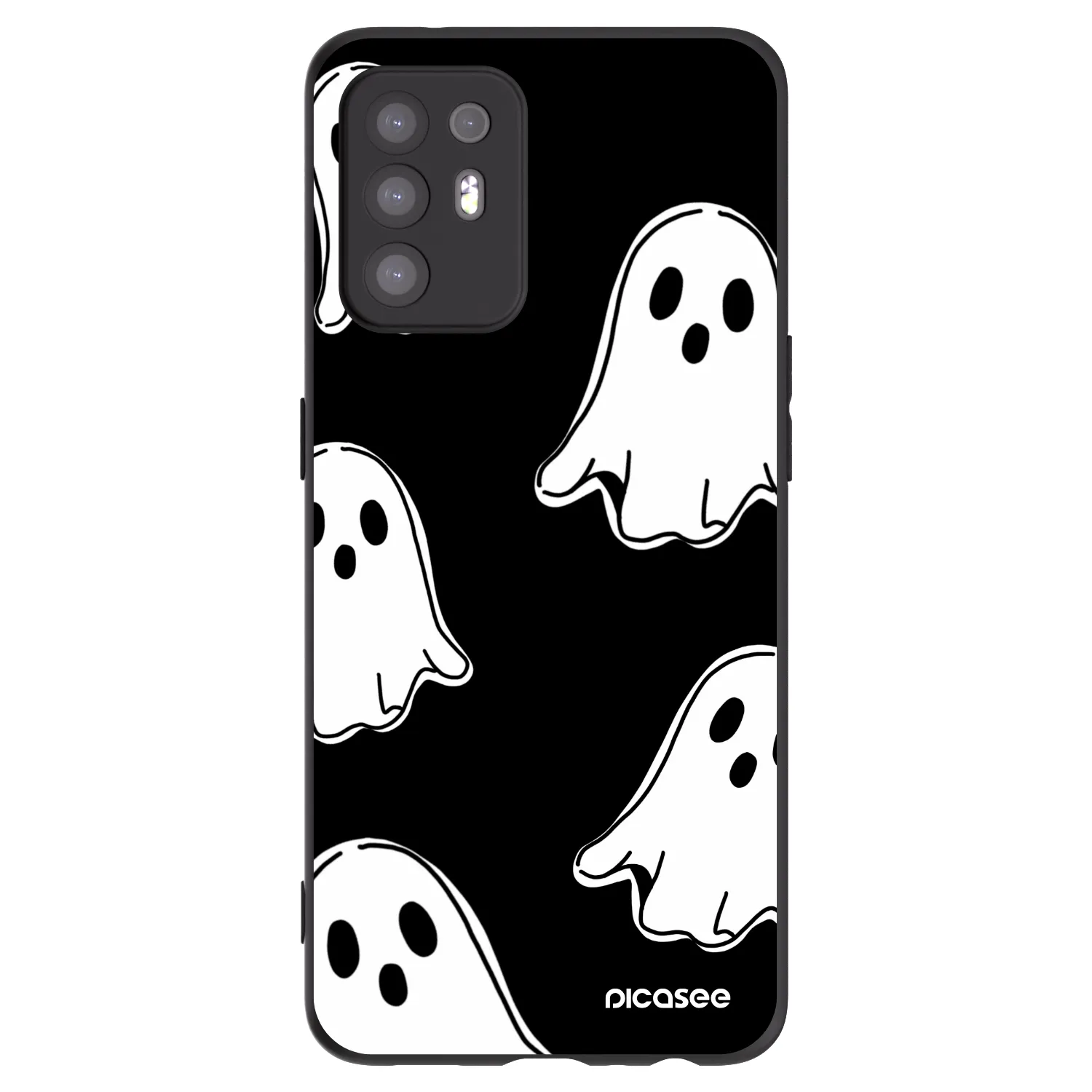 Picasee Μαύρη θήκη σιλικόνης για OPPO A94 5G - Black ghosts