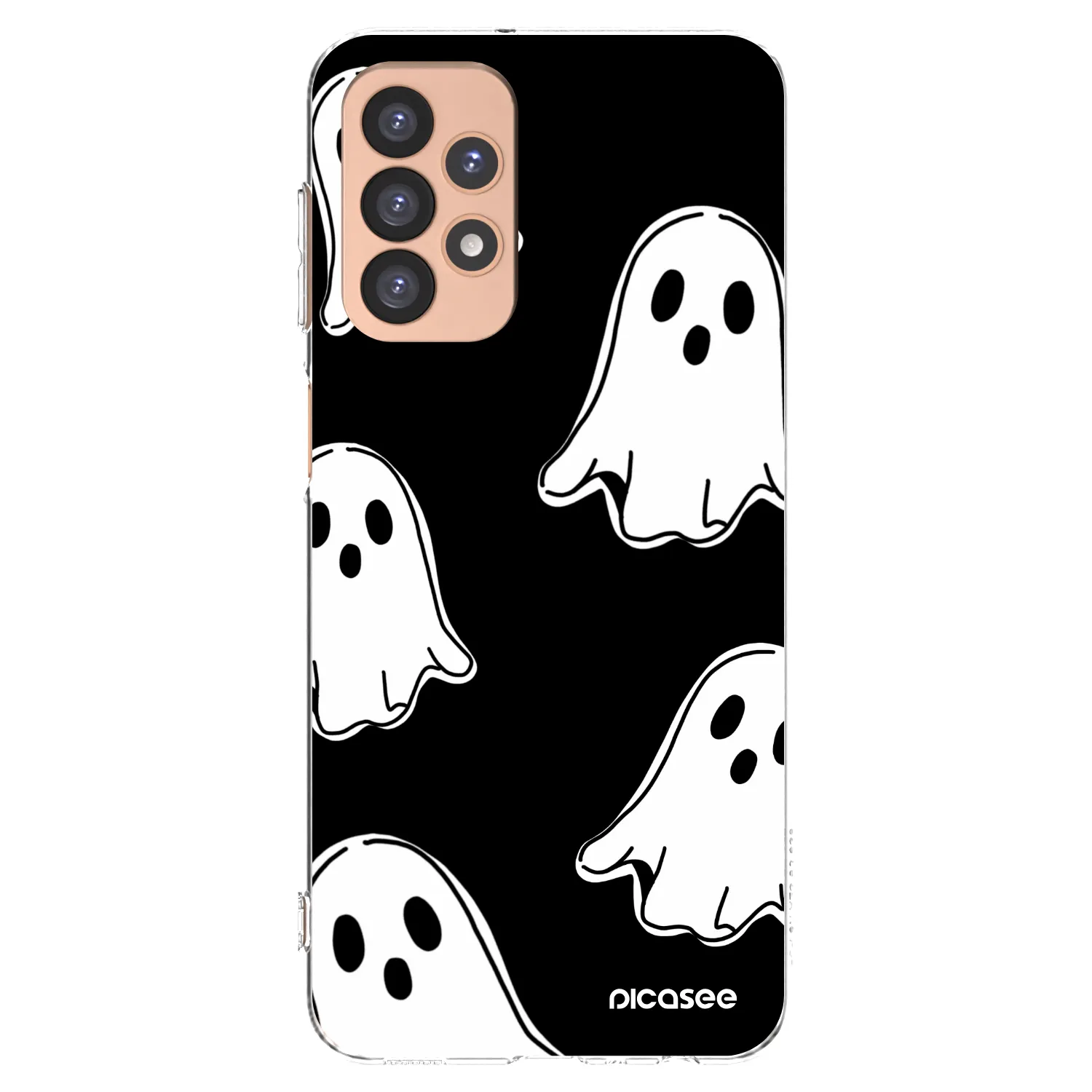 Picasee διαφανής θήκη σιλικόνης Samsung Galaxy A23 A236B 5G - Black ghosts