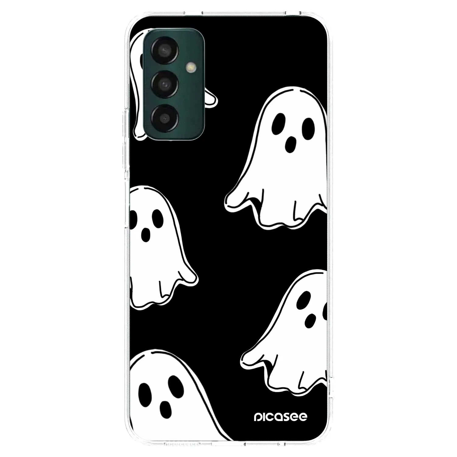 Picasee διαφανής θήκη σιλικόνης Samsung Galaxy M23 5G - Black ghosts