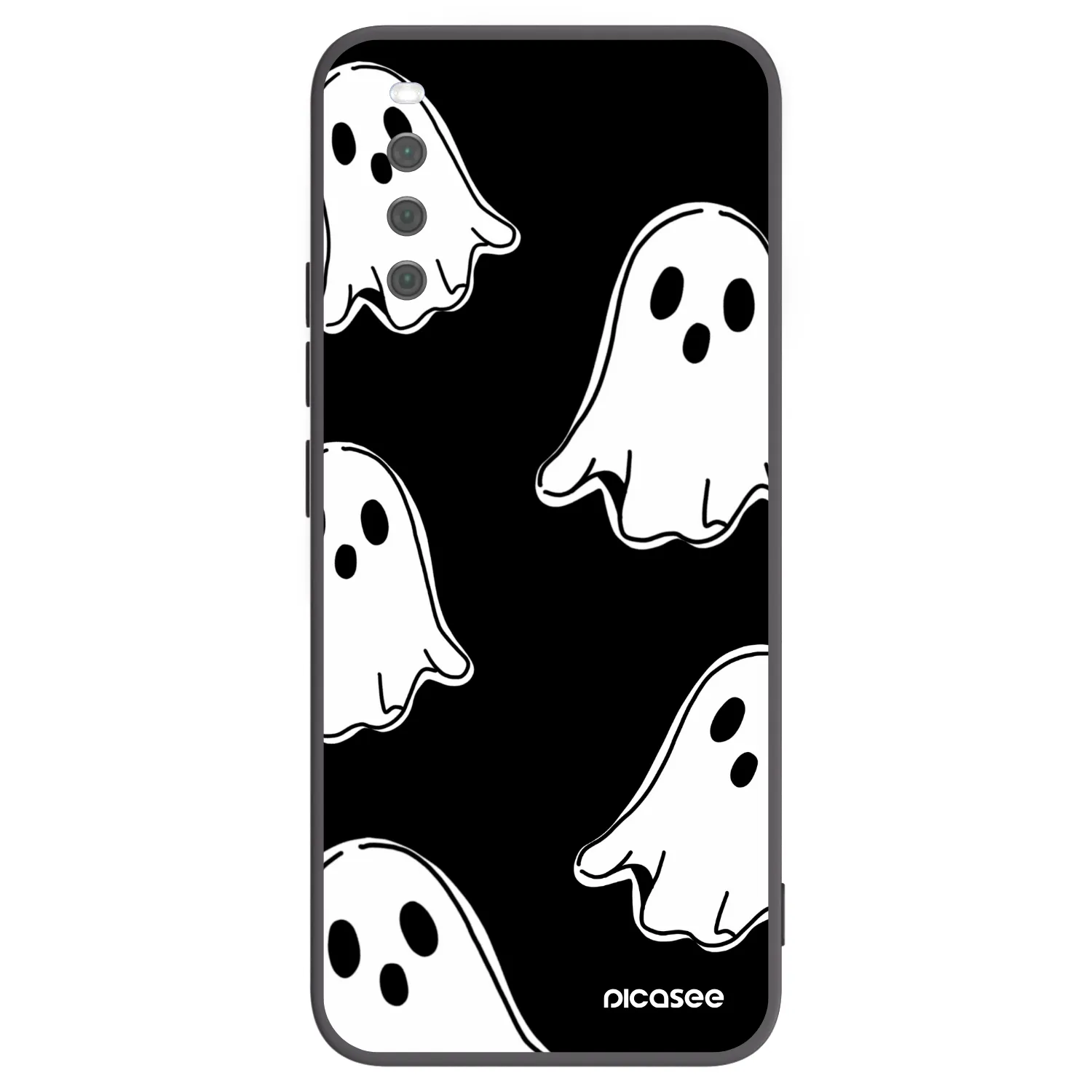 Picasee Μαύρη θήκη σιλικόνης για Sony Xperia 10 III - Black ghosts