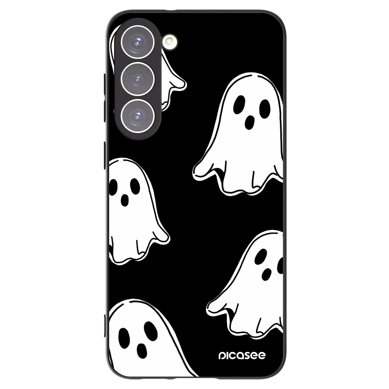 Picasee Μαύρη θήκη σιλικόνης για Samsung Galaxy S23+ 5G - Black ghosts