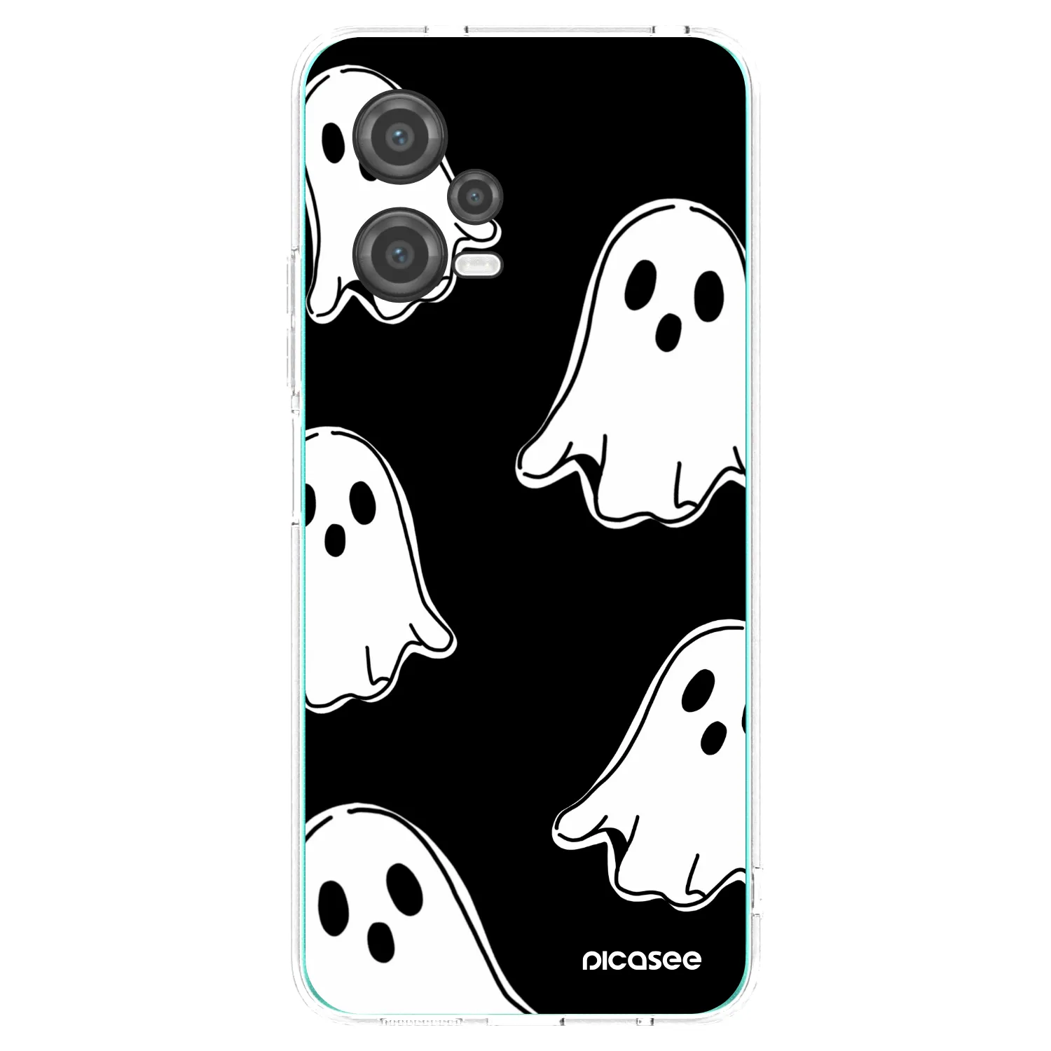 Picasee διαφανής θήκη σιλικόνης Xiaomi Poco X5 - Black ghosts