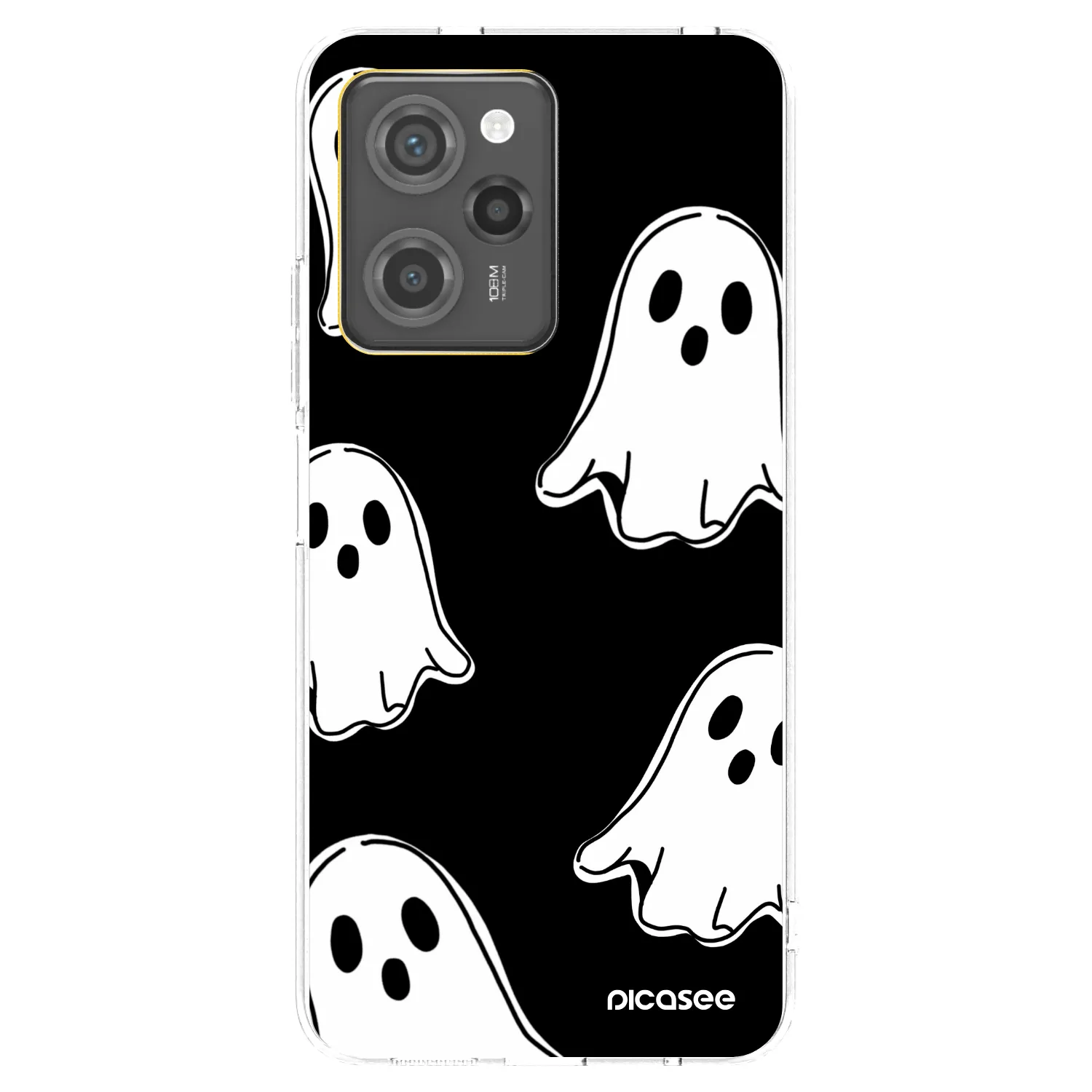 Picasee διαφανής θήκη σιλικόνης Xiaomi Poco X5 Pro - Black ghosts