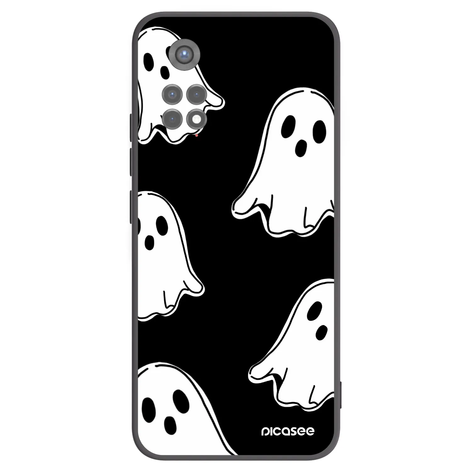 Picasee Μαύρη θήκη σιλικόνης για Xiaomi Redmi Note 11S 5G - Black ghosts