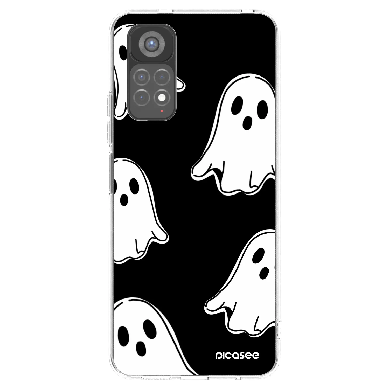Picasee διαφανής θήκη σιλικόνης Xiaomi Redmi Note 11S 5G - Black ghosts