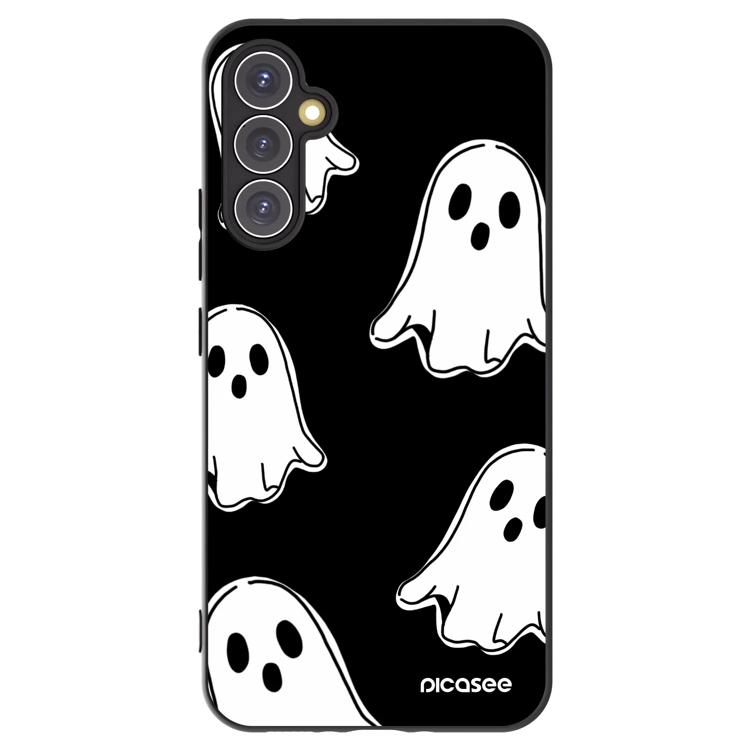 Picasee Μαύρη θήκη σιλικόνης για Samsung Galaxy A34 5G A346B - Black ghosts