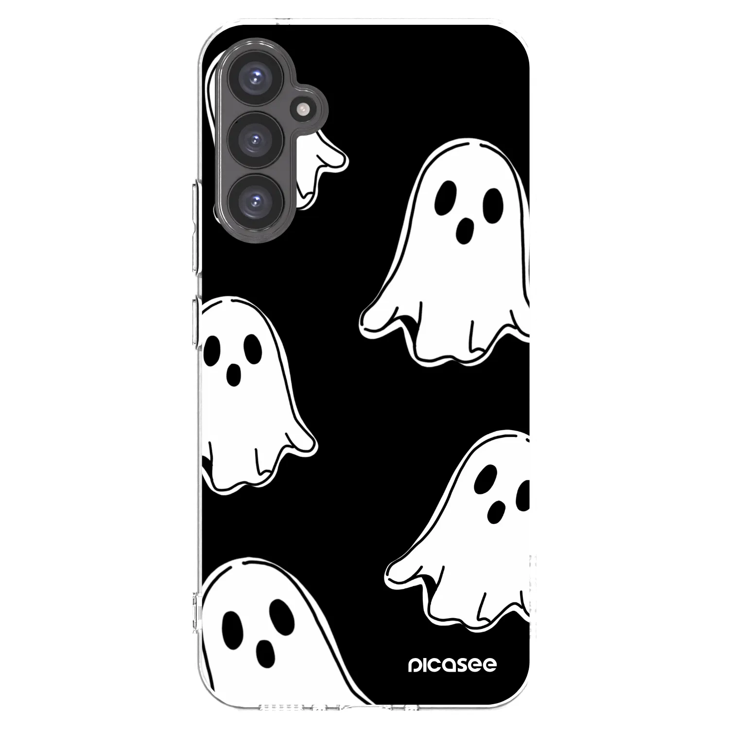 Picasee διαφανής θήκη σιλικόνης Samsung Galaxy A34 5G A346B - Black ghosts