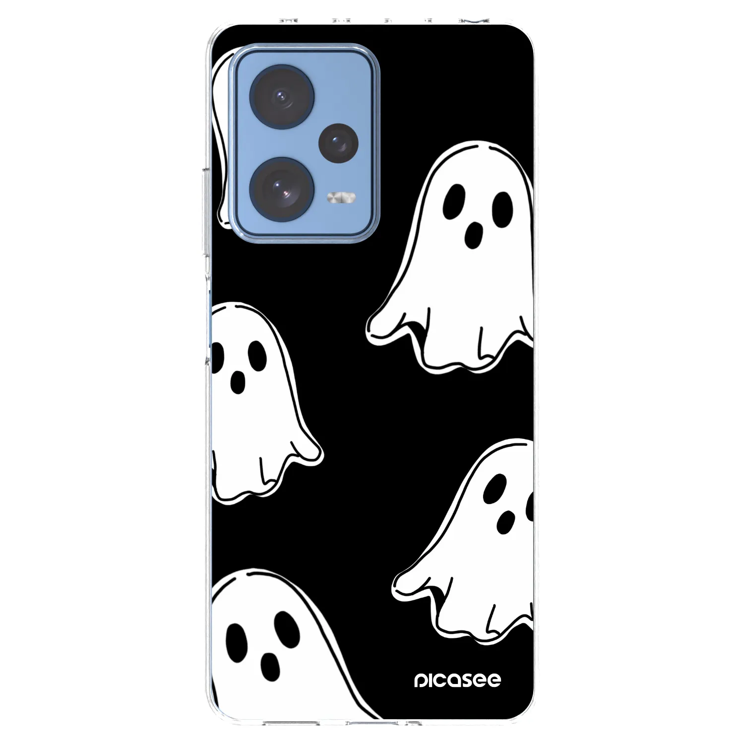 Picasee διαφανής θήκη σιλικόνης Xiaomi Redmi Note 12 Pro 5G - Black ghosts