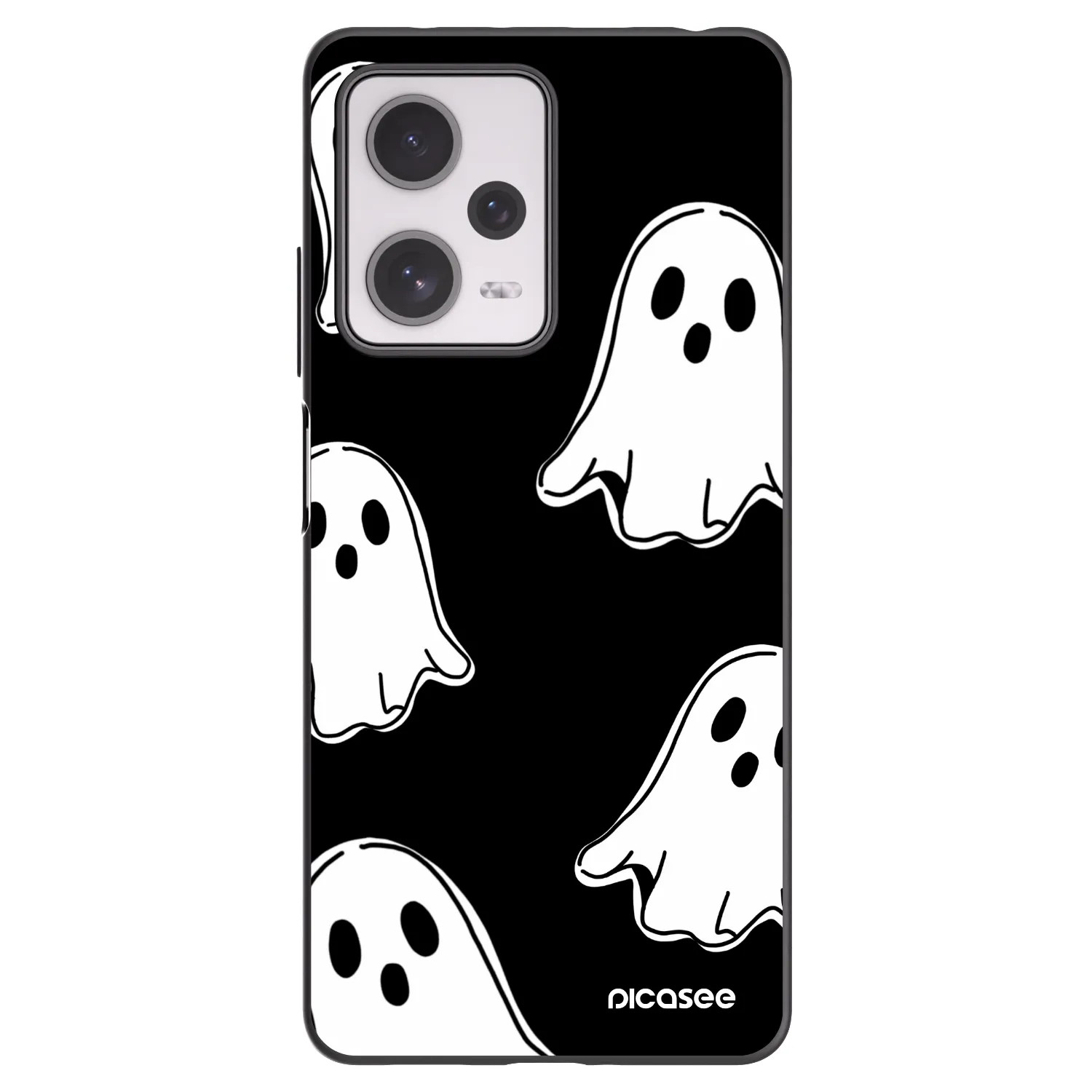 Picasee Μαύρη θήκη σιλικόνης για Xiaomi Redmi Note 12 Pro+ 5G - Black ghosts