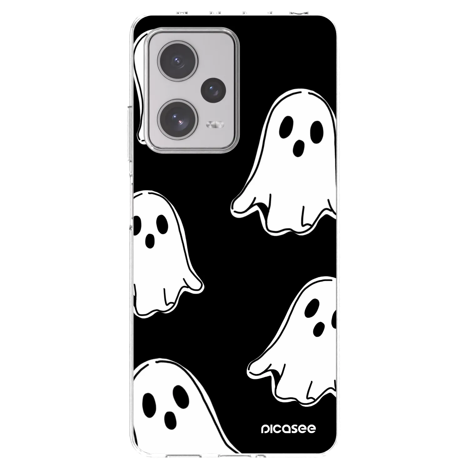 Picasee διαφανής θήκη σιλικόνης Xiaomi Redmi Note 12 Pro+ 5G - Black ghosts