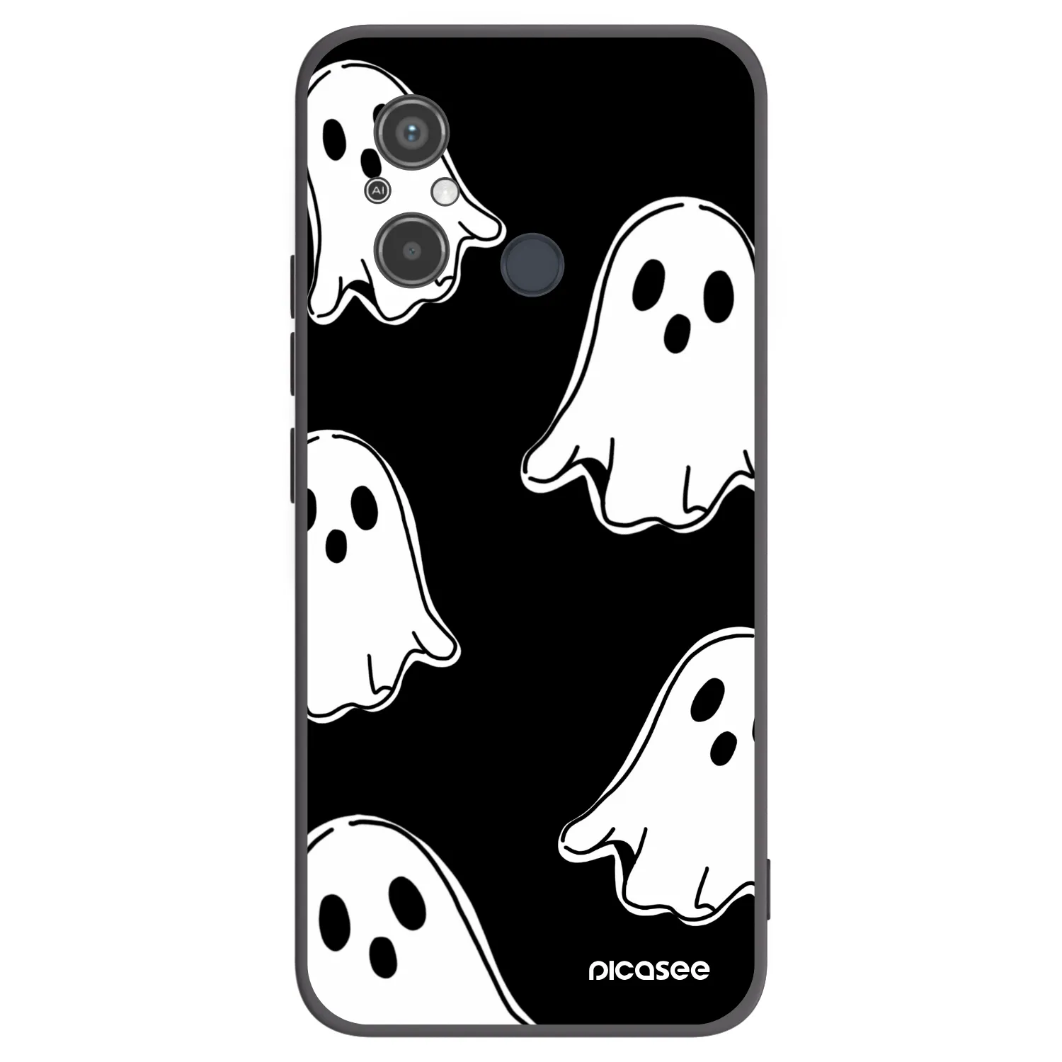 Picasee Μαύρη θήκη σιλικόνης για Xiaomi Redmi 12C - Black ghosts