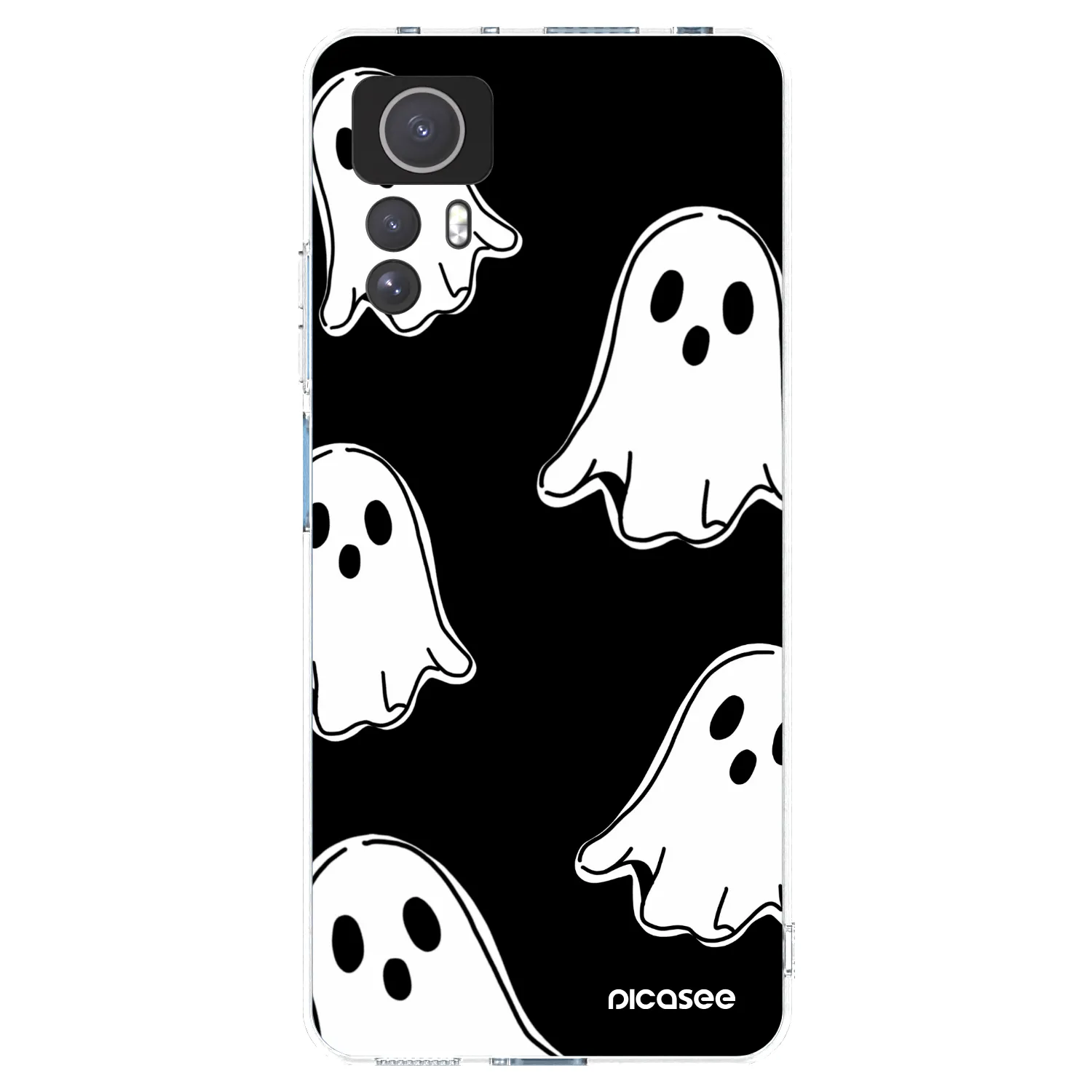 Picasee διαφανής θήκη σιλικόνης Xiaomi Redmi Note 12S - Black ghosts