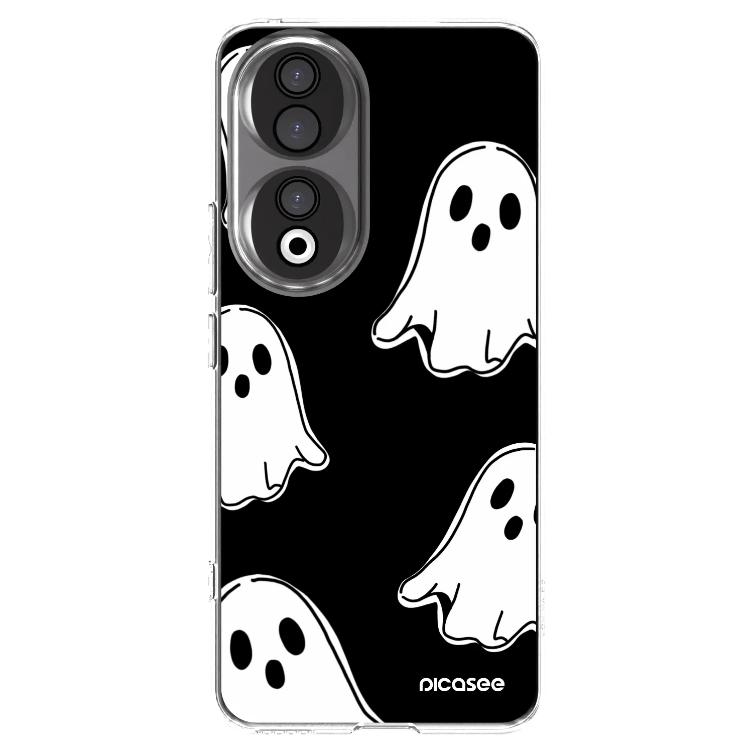 Picasee διαφανής θήκη σιλικόνης Honor 90 5G - Black ghosts