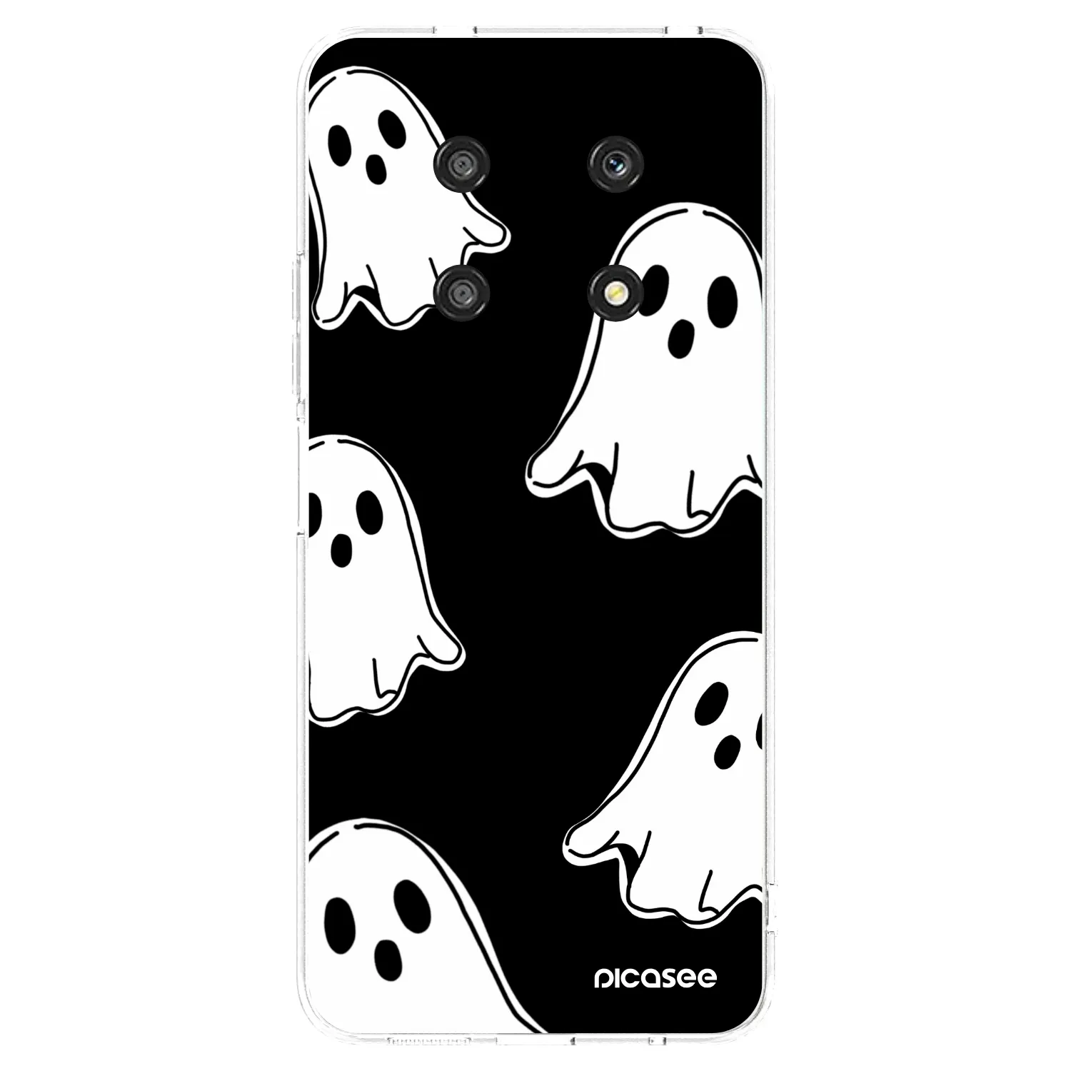 Picasee διαφανής θήκη σιλικόνης Honor Magic4 Lite 5G - Black ghosts