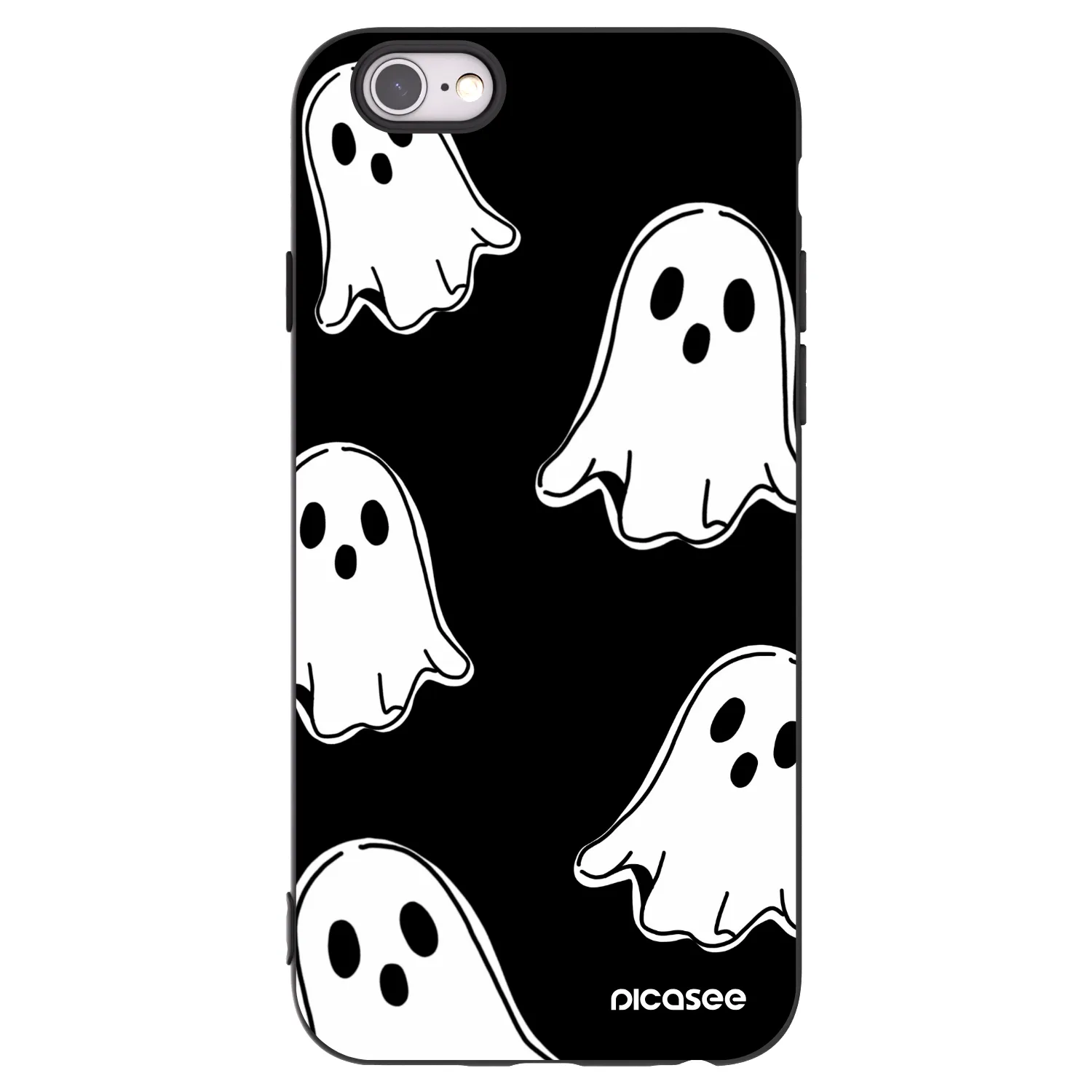 Picasee Μαύρη θήκη σιλικόνης για Apple iPhone 6/6S - Black ghosts