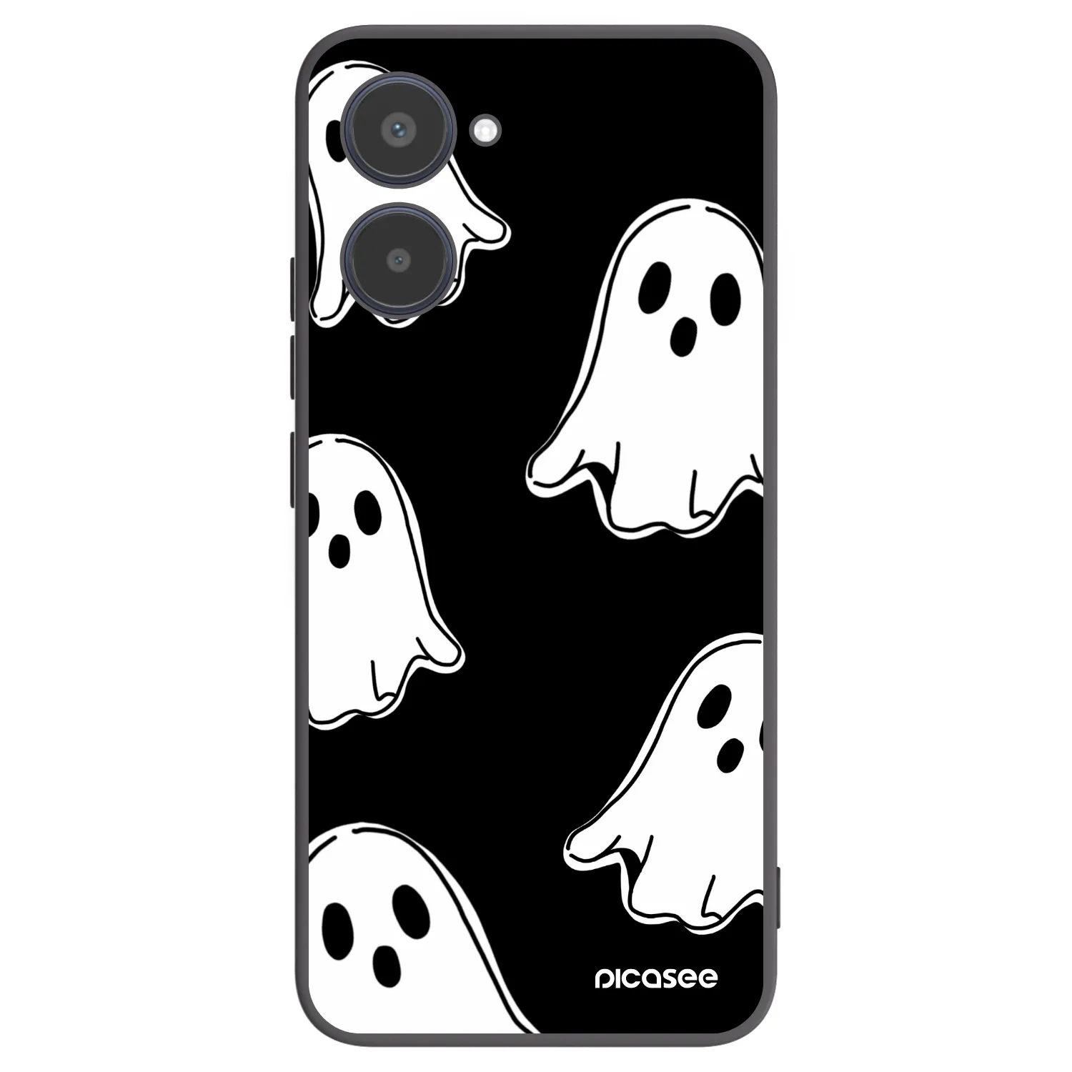 Picasee Μαύρη θήκη σιλικόνης για Realme 10 4G - Black ghosts