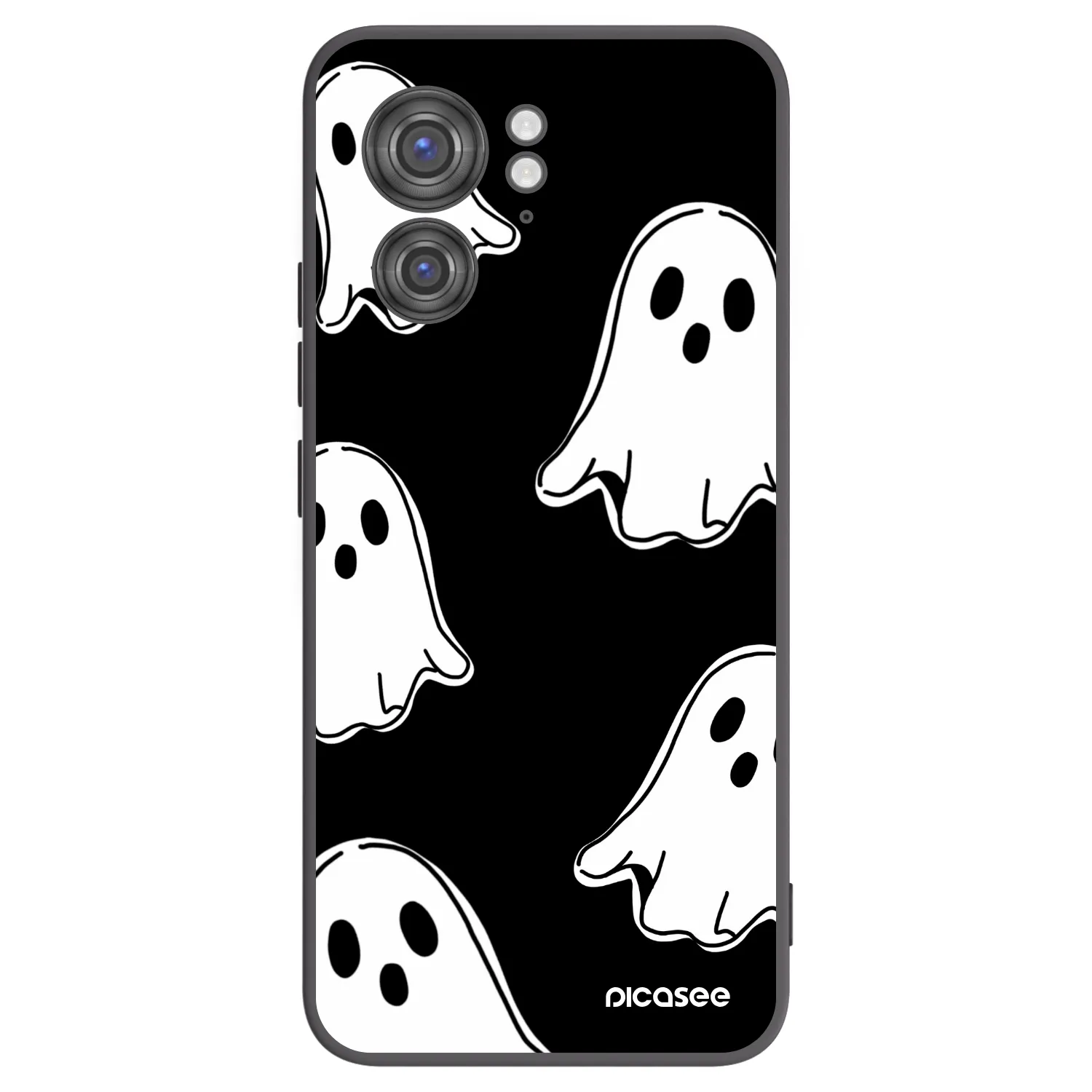 Picasee Μαύρη θήκη σιλικόνης για Motorola Edge 40 - Black ghosts