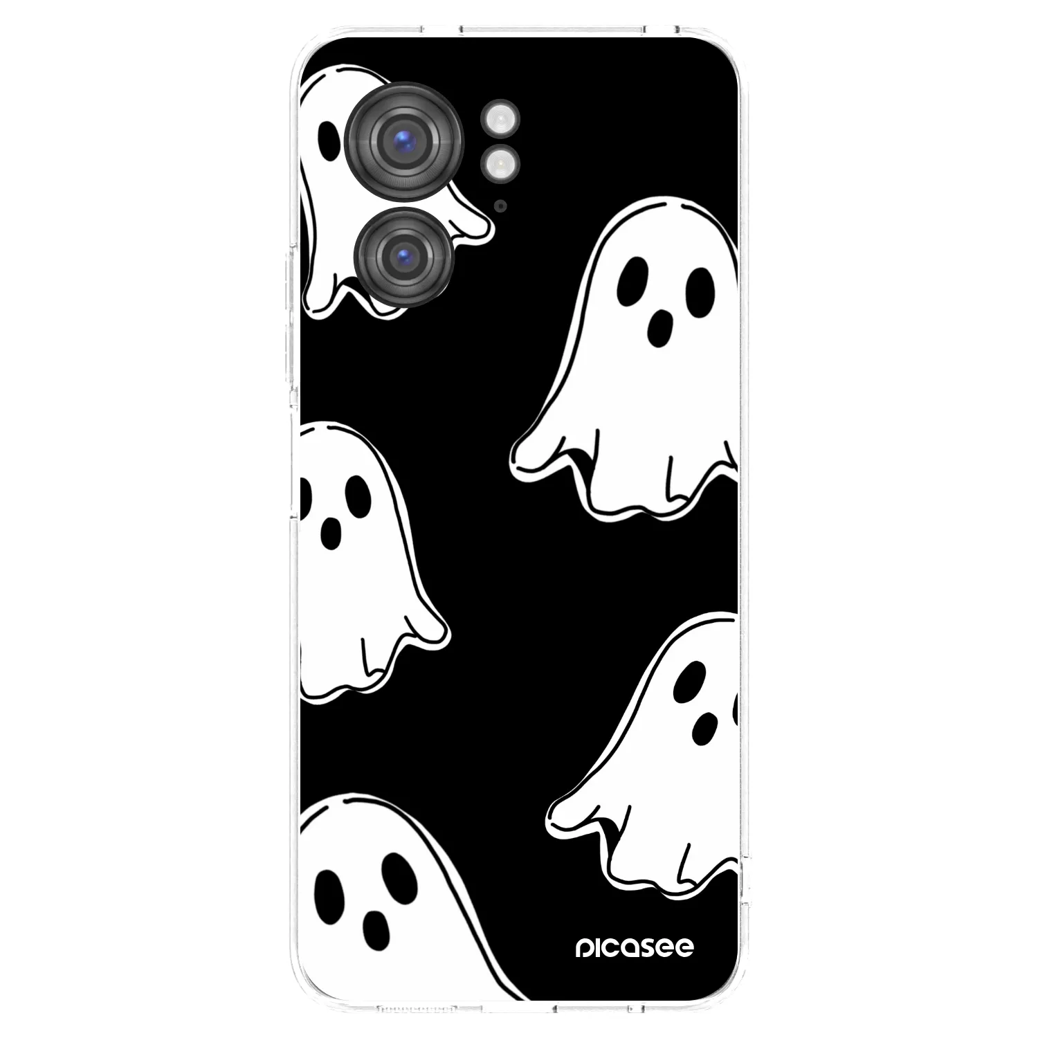Picasee διαφανής θήκη σιλικόνης Motorola Edge 40 - Black ghosts