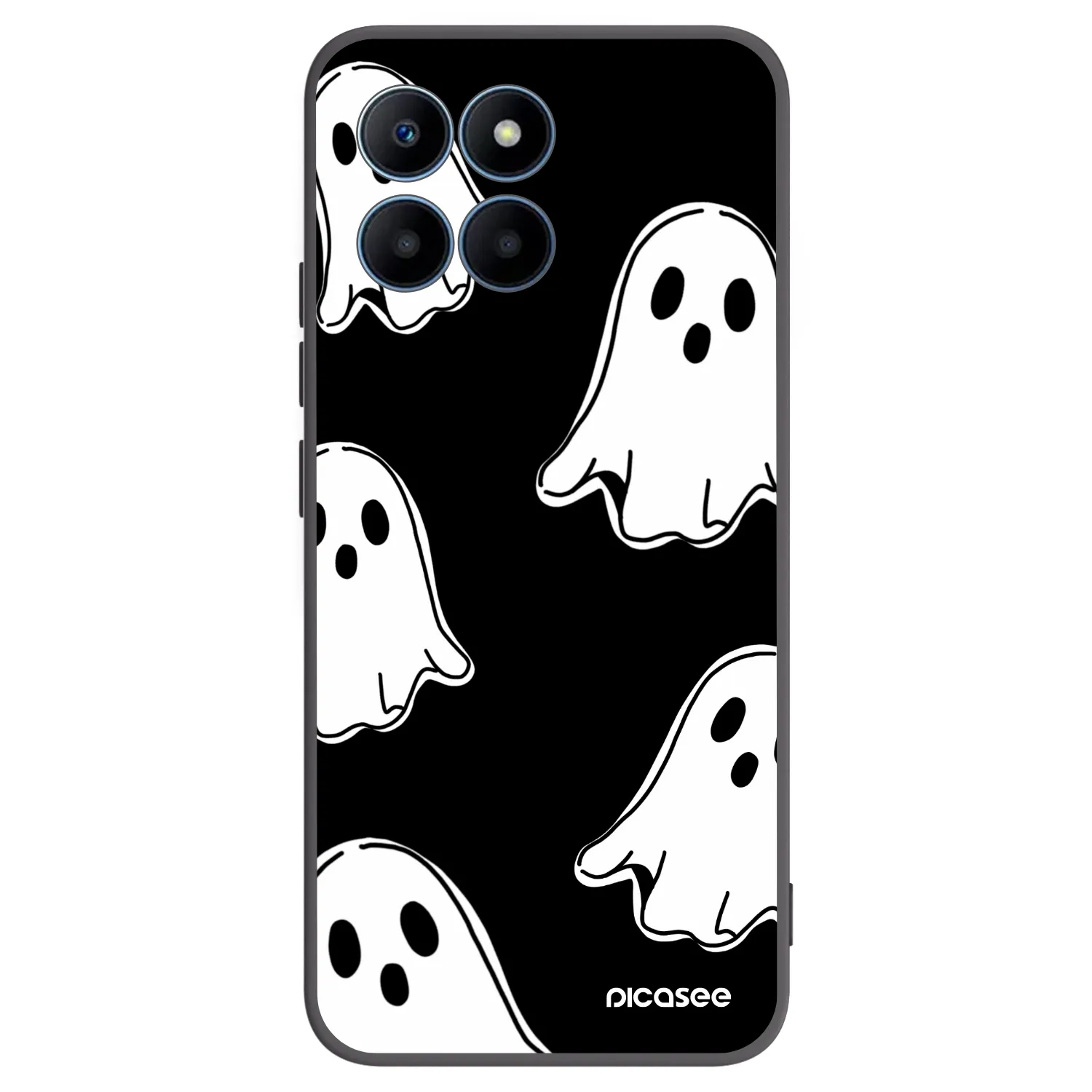 Picasee Μαύρη θήκη σιλικόνης για Honor 70 Lite - Black ghosts
