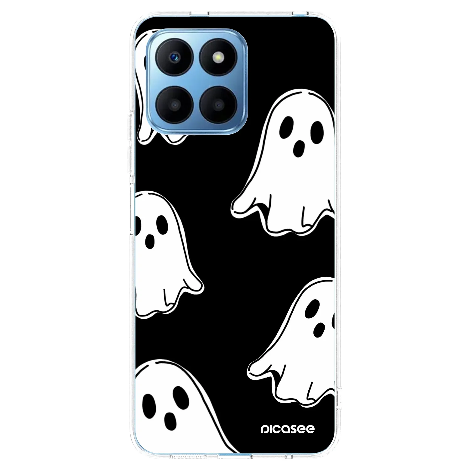 Picasee διαφανής θήκη σιλικόνης Honor 70 Lite - Black ghosts
