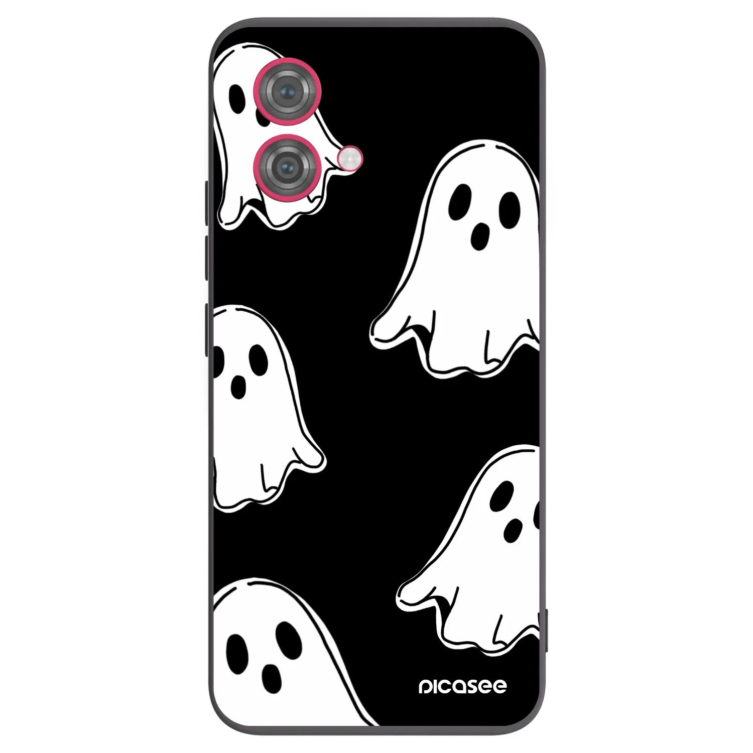 Picasee Μαύρη θήκη σιλικόνης για Motorola Moto G84 5G - Black ghosts