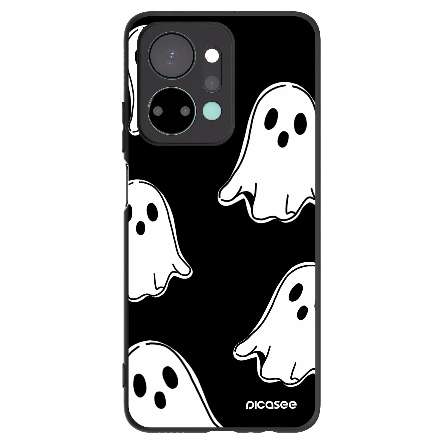 Picasee Μαύρη θήκη σιλικόνης για Honor X7a - Black ghosts