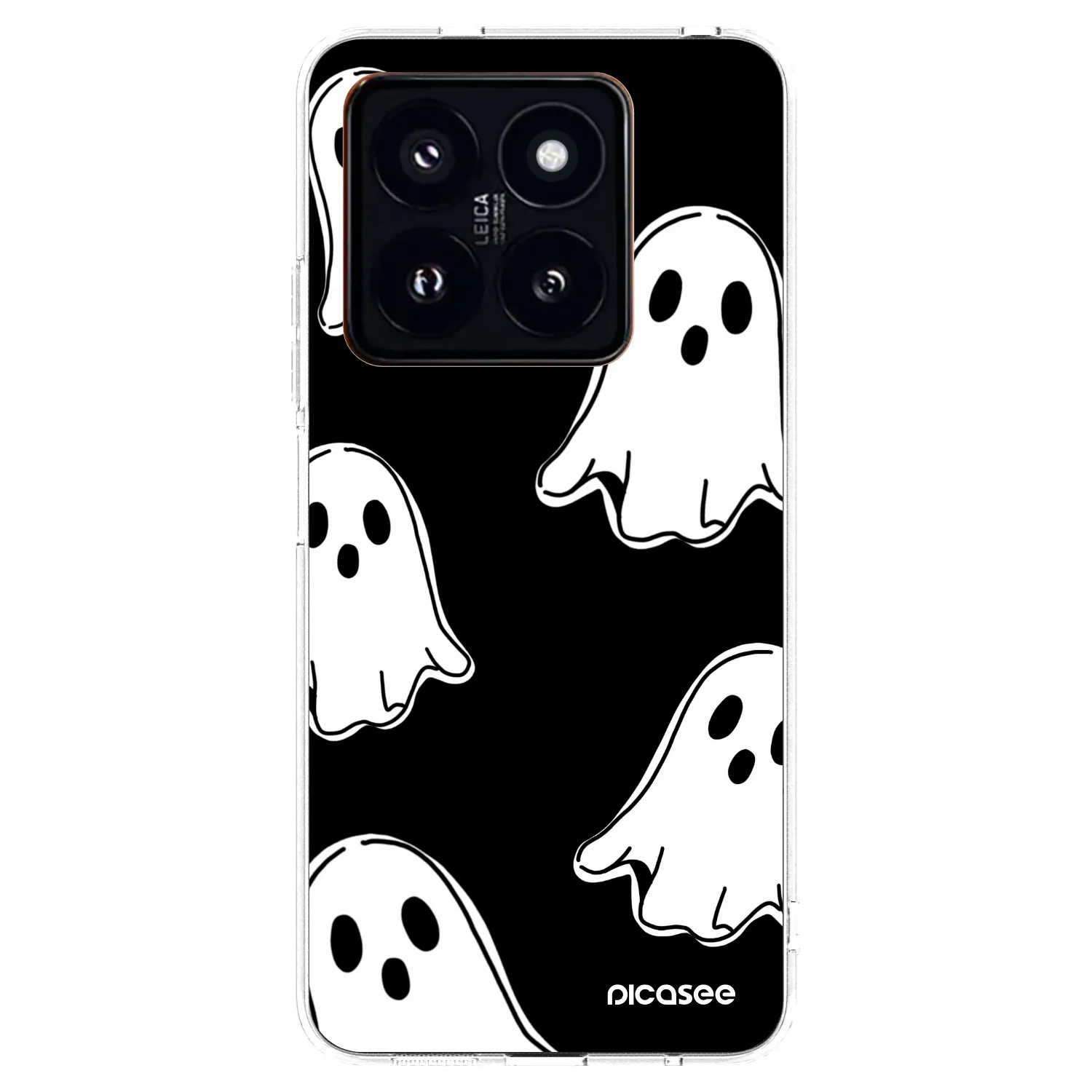 Picasee διαφανής θήκη σιλικόνης Xiaomi 14 Pro - Black ghosts