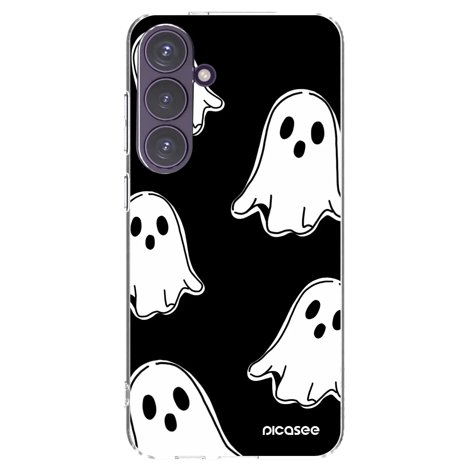 Picasee διαφανής θήκη σιλικόνης Samsung Galaxy S24+ S926B 5G - Black ghosts