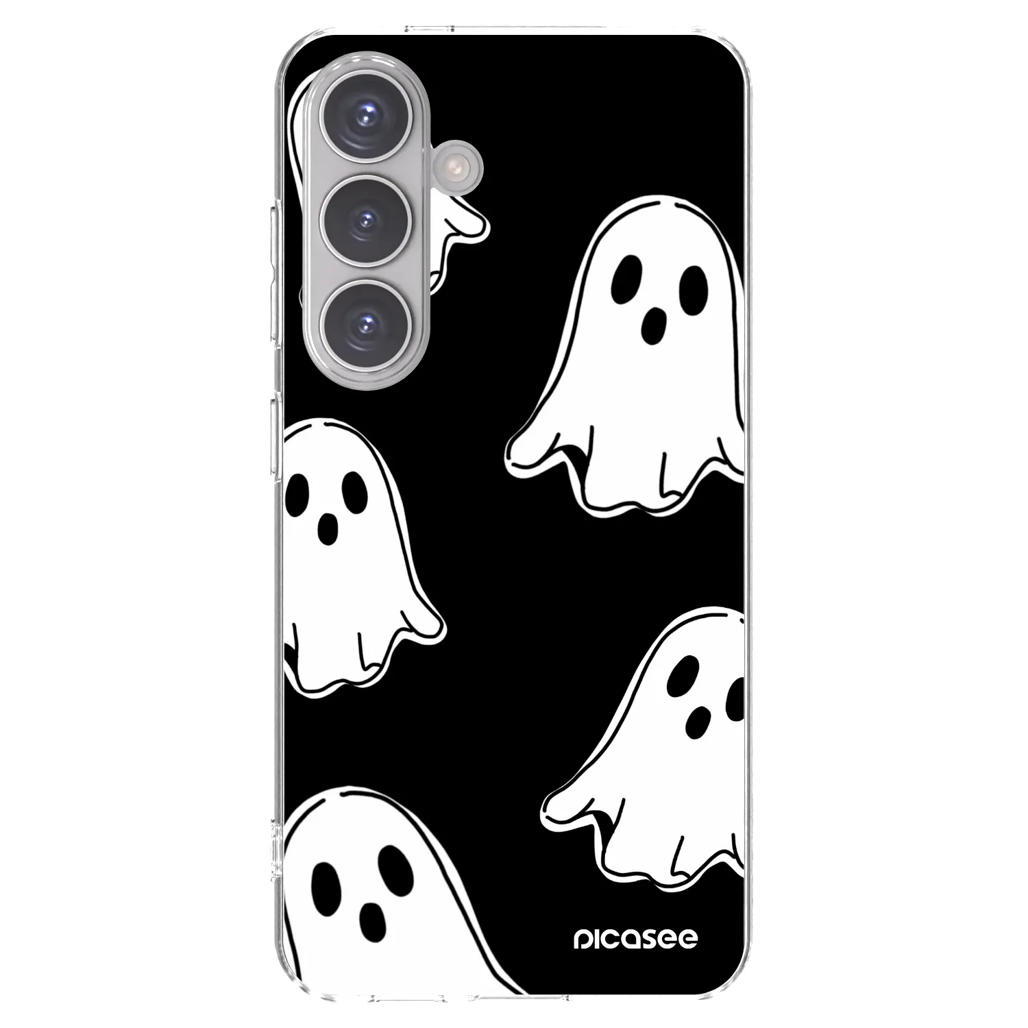 Picasee διαφανής θήκη σιλικόνης Samsung Galaxy S24 S921B 5G - Black ghosts