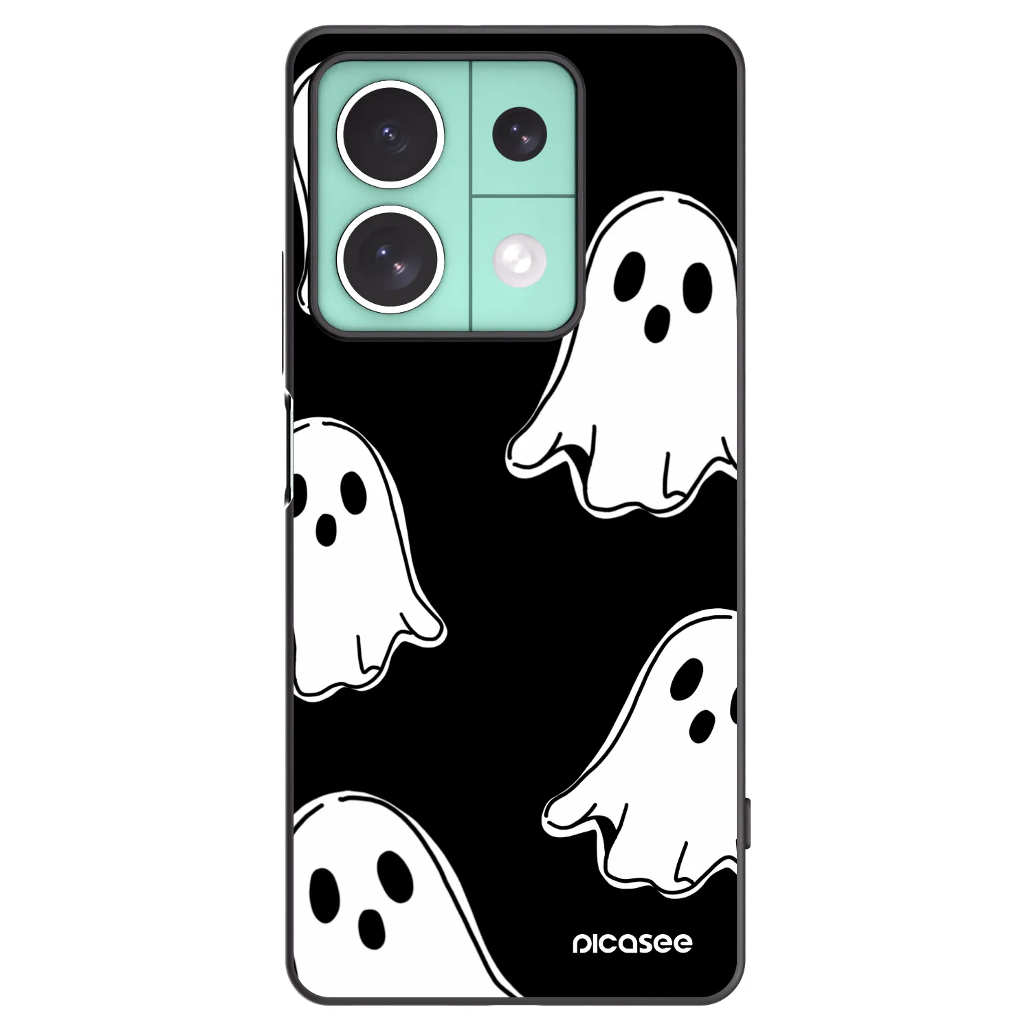 Picasee Μαύρη θήκη σιλικόνης για Xiaomi Redmi Note 13 5G - Black ghosts