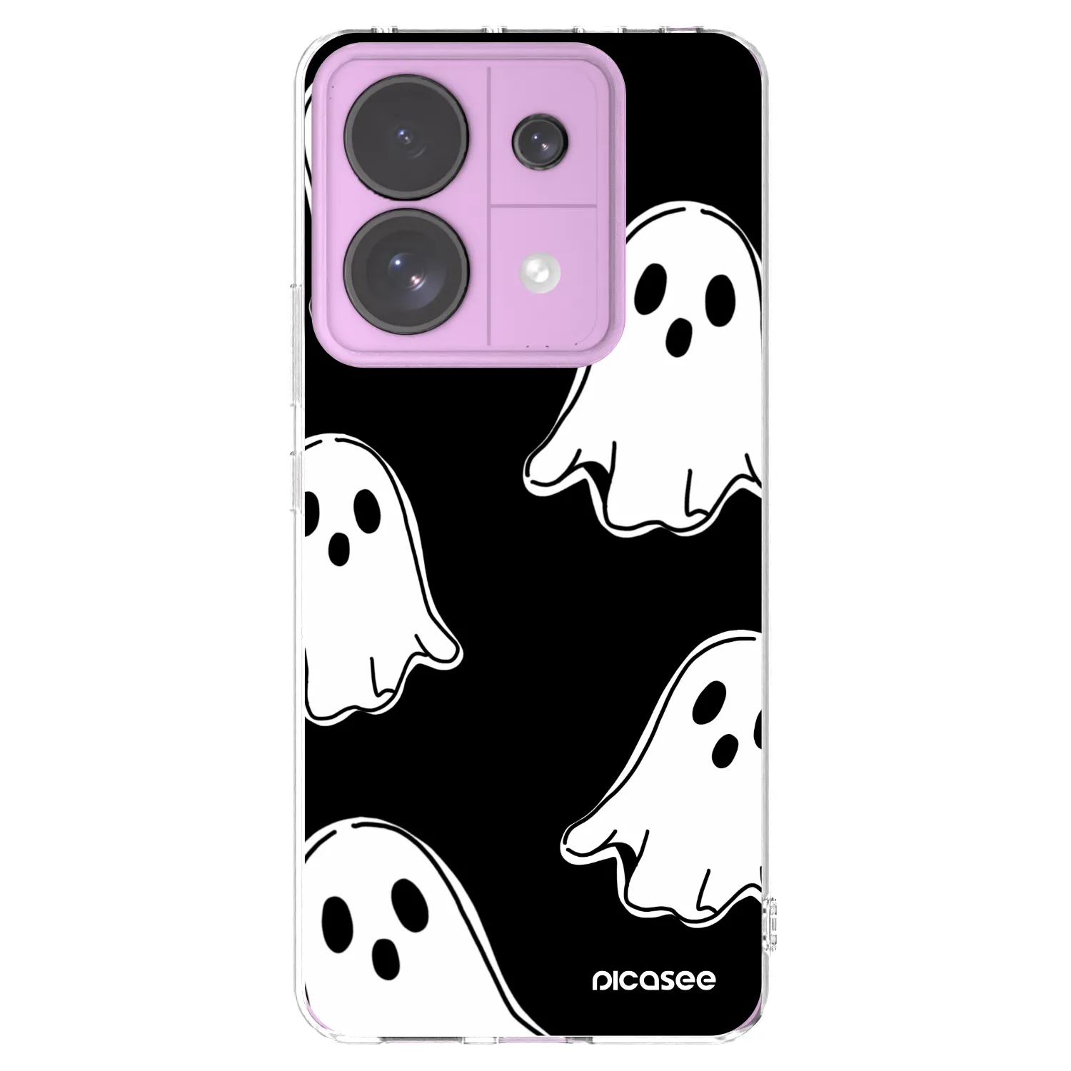 Picasee διαφανής θήκη σιλικόνης Xiaomi Redmi Note 13 Pro 5G - Black ghosts