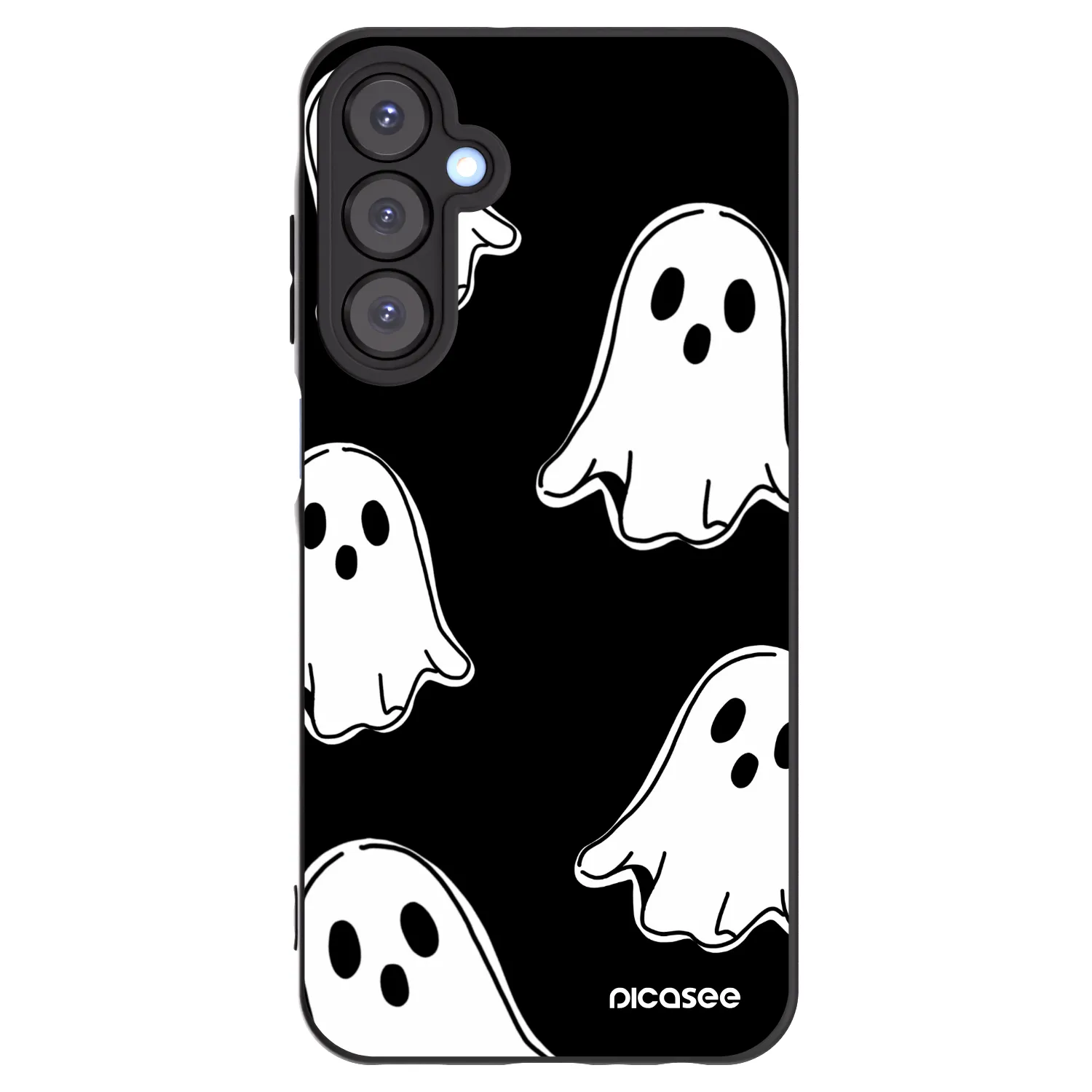 Picasee Μαύρη θήκη σιλικόνης για Samsung Galaxy A25 A256B 5G - Black ghosts