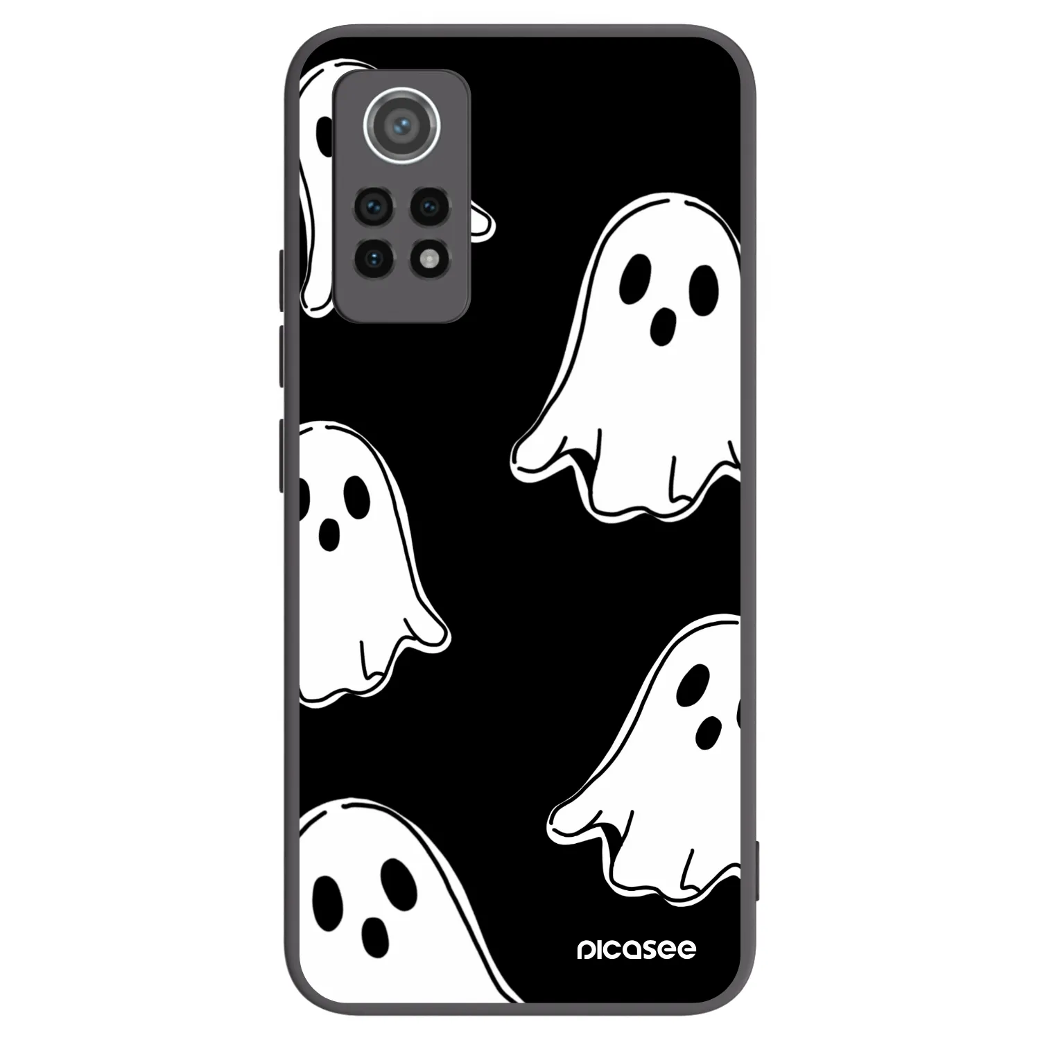Picasee Μαύρη θήκη σιλικόνης για Xiaomi Redmi Note 12 Pro 4G - Black ghosts