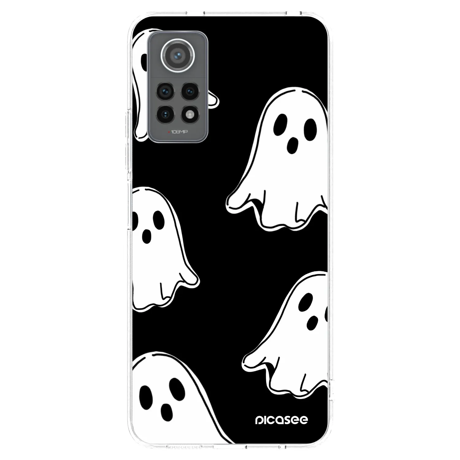 Picasee διαφανής θήκη σιλικόνης Xiaomi Redmi Note 12 Pro 4G - Black ghosts